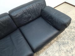 De Sede Ds 76 Echtledersofa Schwarz Schlafsofa Zweisitzer