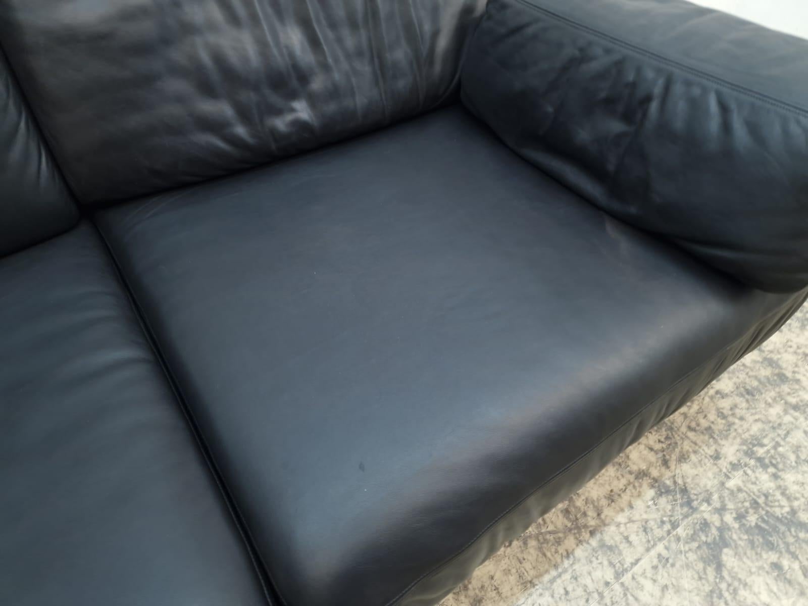 De Sede Ds 76 Echtledersofa Schwarz Schlafsofa Zweisitzer Bauhaus en venta