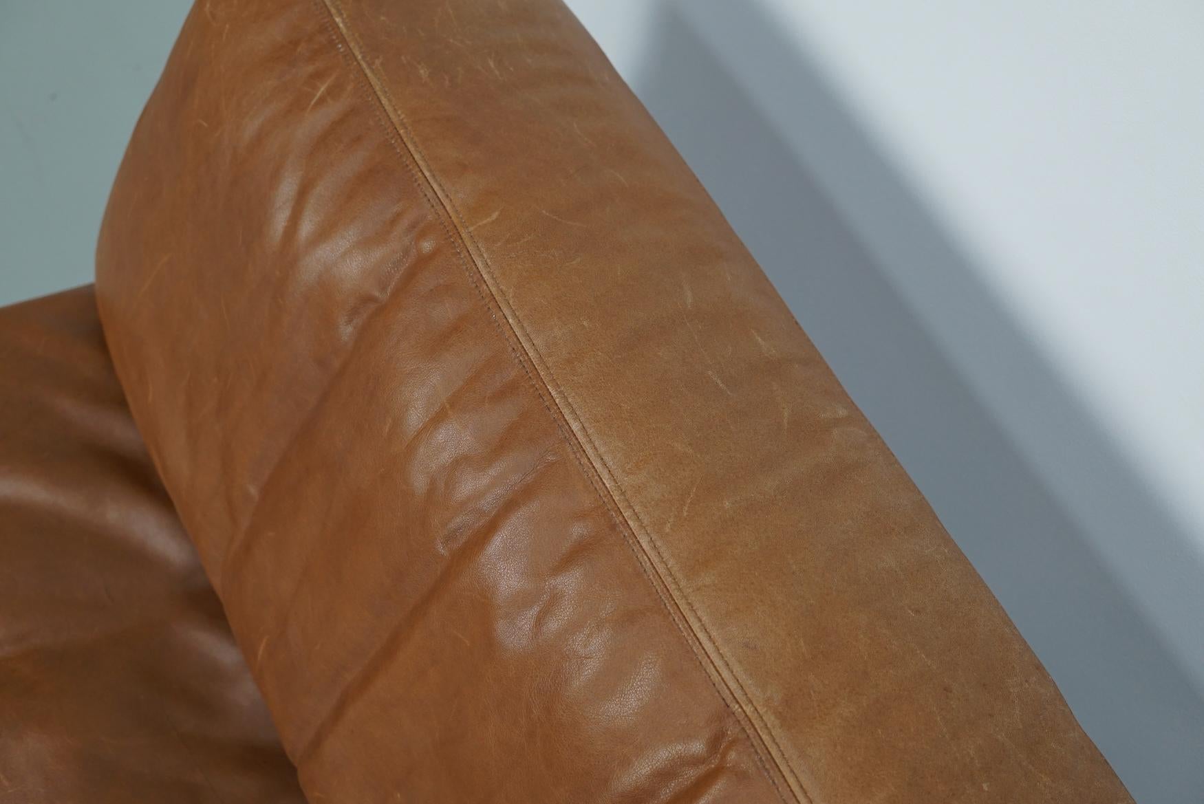 De Sede DS 76 Silla de salón / Sofá cama Cuero coñac, Suiza, 1970s en venta 8
