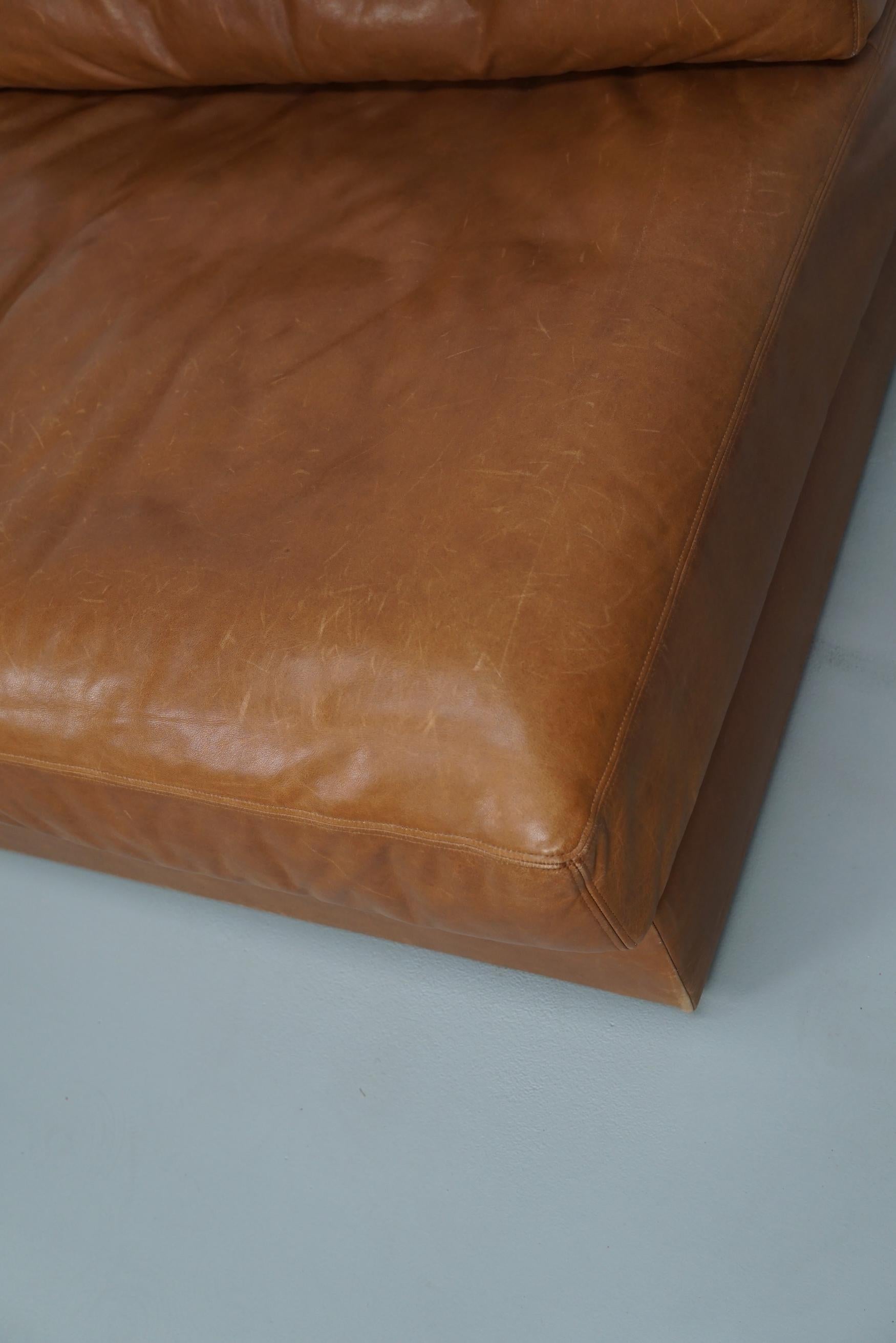 De Sede DS 76 Silla de salón / Sofá cama Cuero coñac, Suiza, 1970s en venta 3
