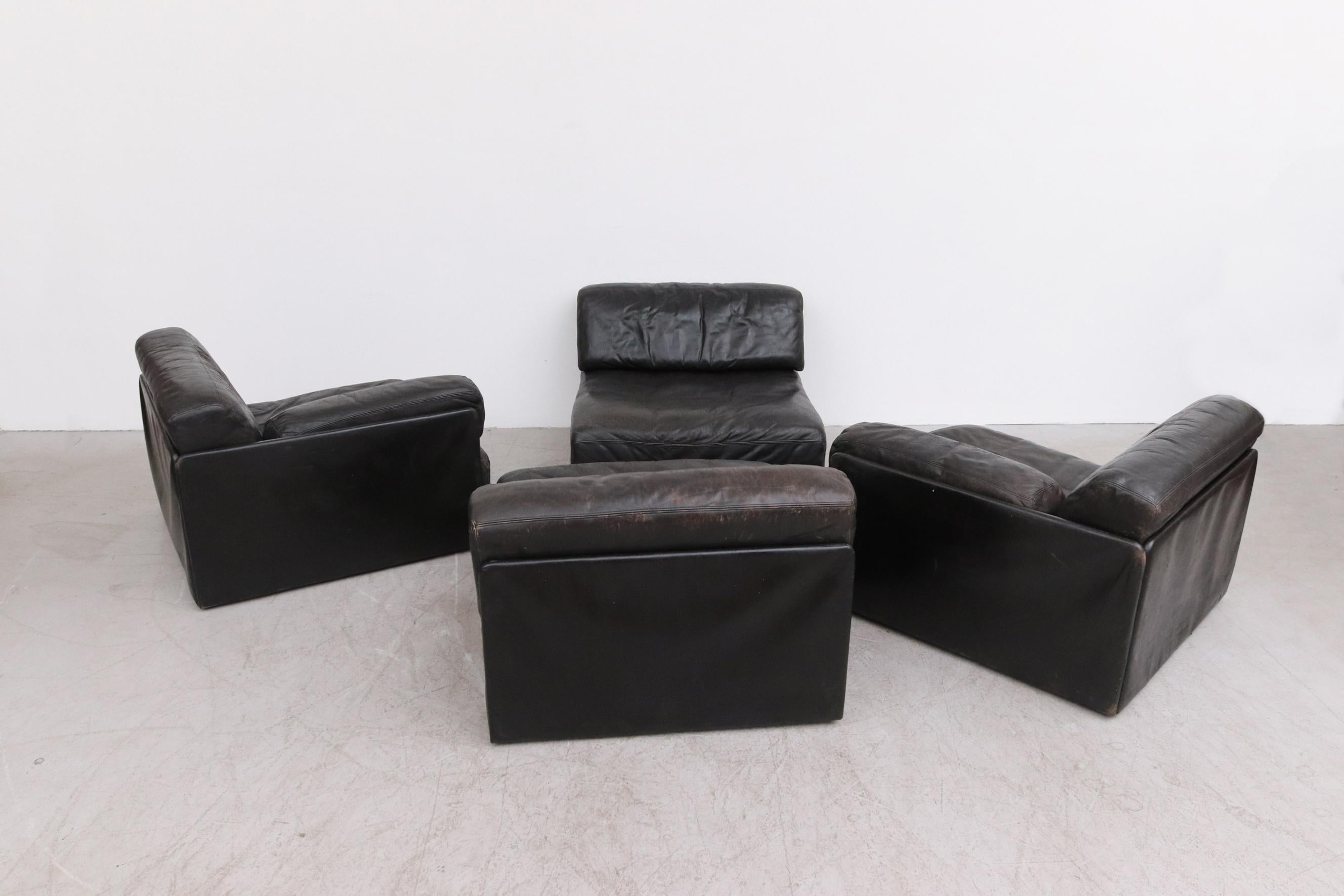 Leather De Sede DS-76 Modular Sleeper Sofa, 1970's