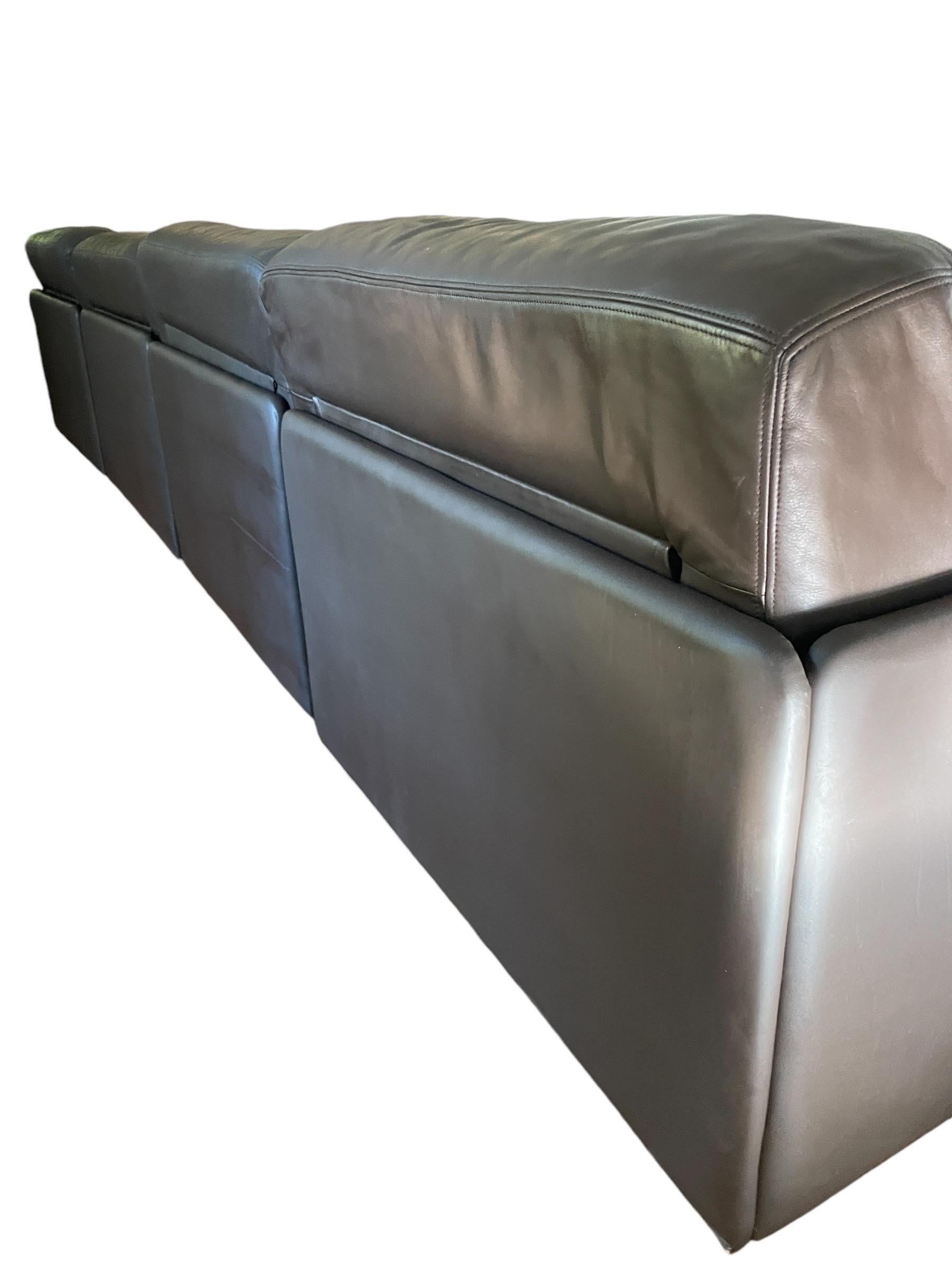 De Sede DS-76 Modular Sleeper Sofa Brown Leather De Sede Sectional Sofa Couch 8
