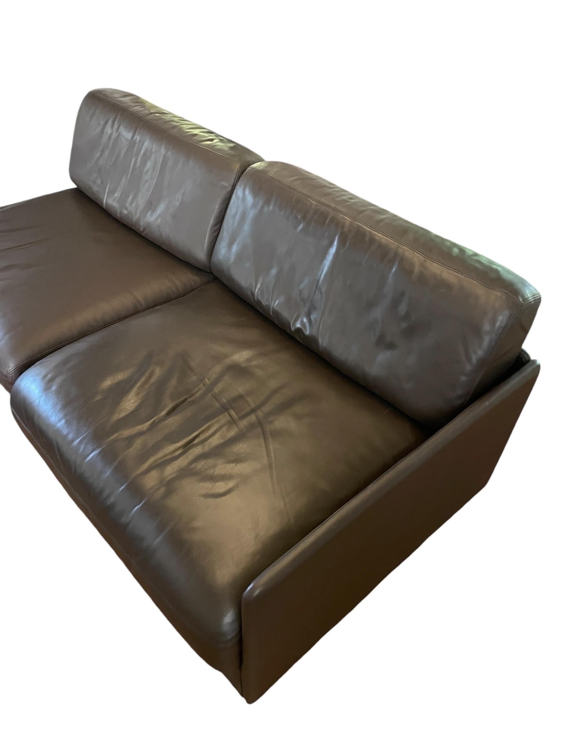 De Sede DS-76 Modular Sleeper Sofa Brown Leather De Sede Sectional Sofa Couch 10