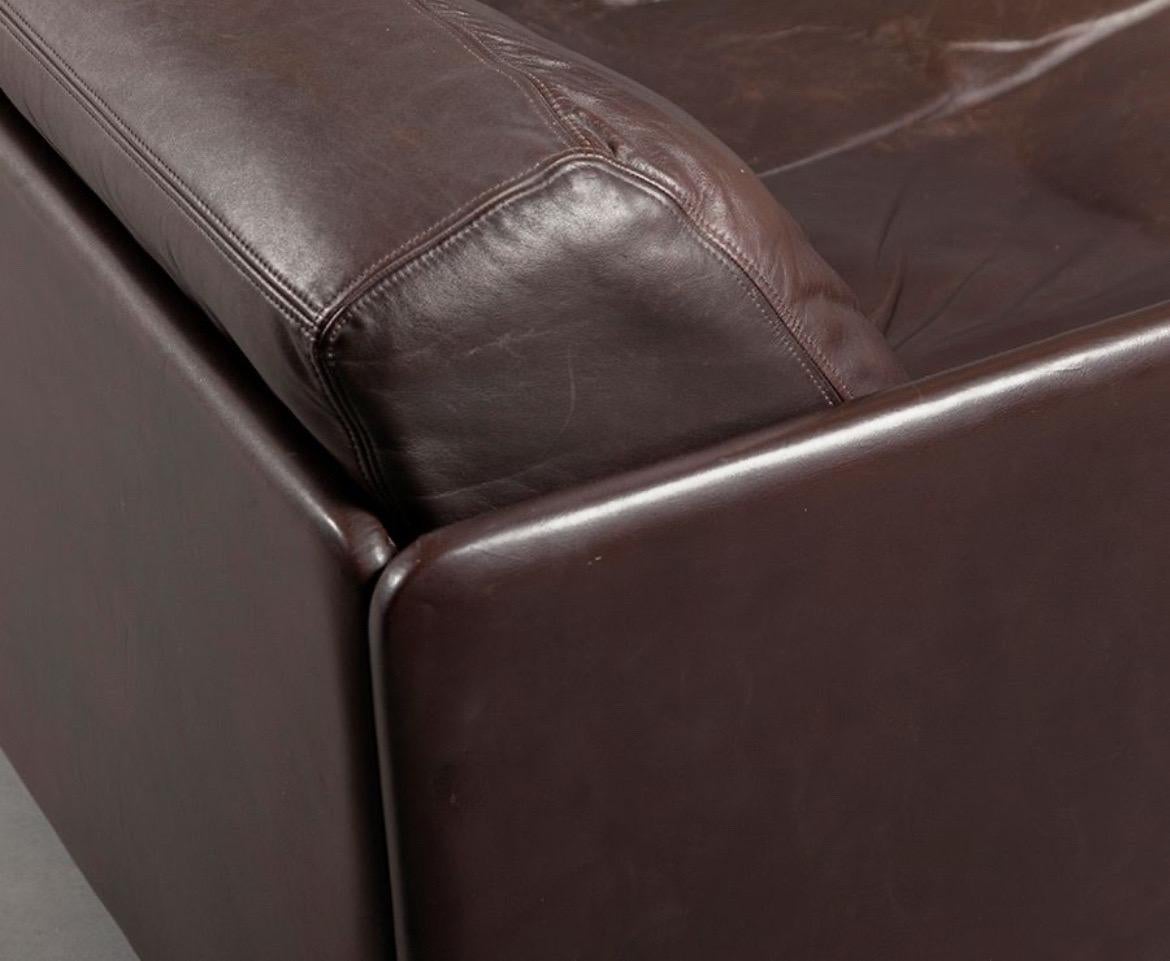 20th Century De Sede DS-76 Modular Sleeper Sofa Brown Leather De Sede Sectional Sofa Couch