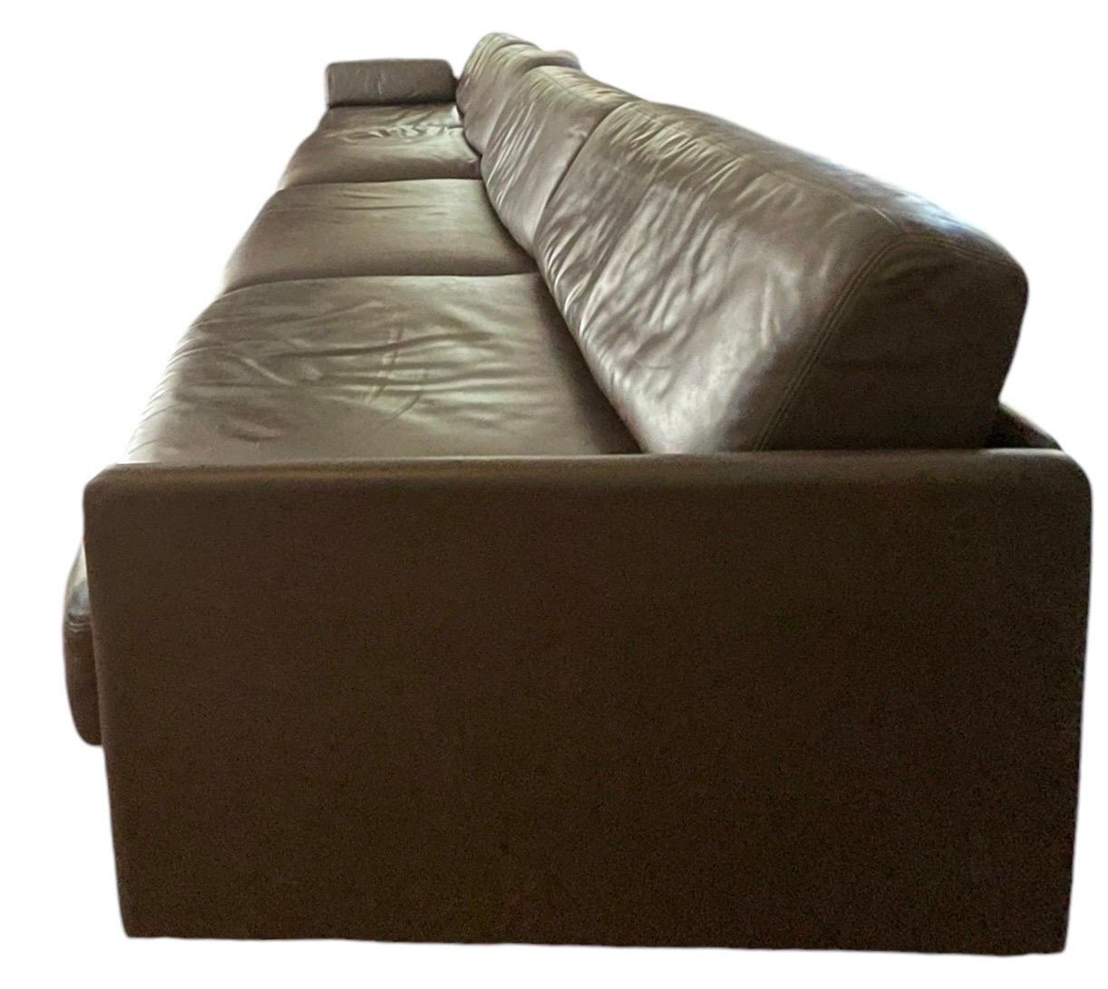 De Sede DS-76 Modular Sleeper Sofa Brown Leather De Sede Sectional Sofa Couch 2