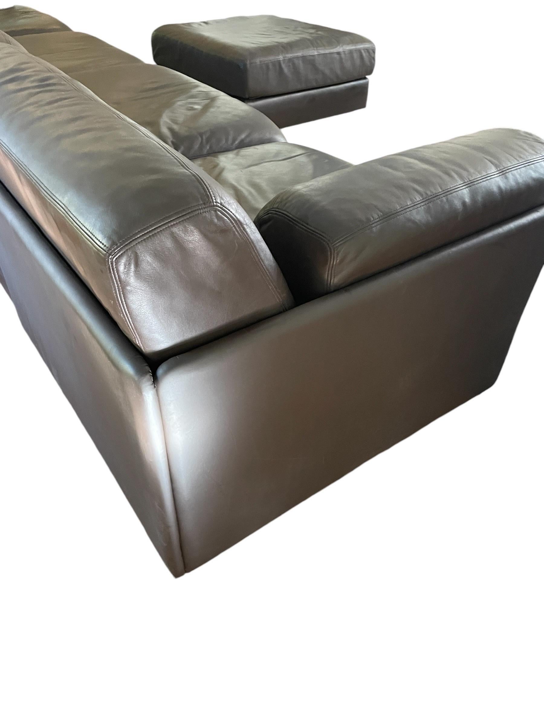 De Sede DS-76 Modular Sleeper Sofa Brown Leather De Sede Sectional Sofa Couch 3