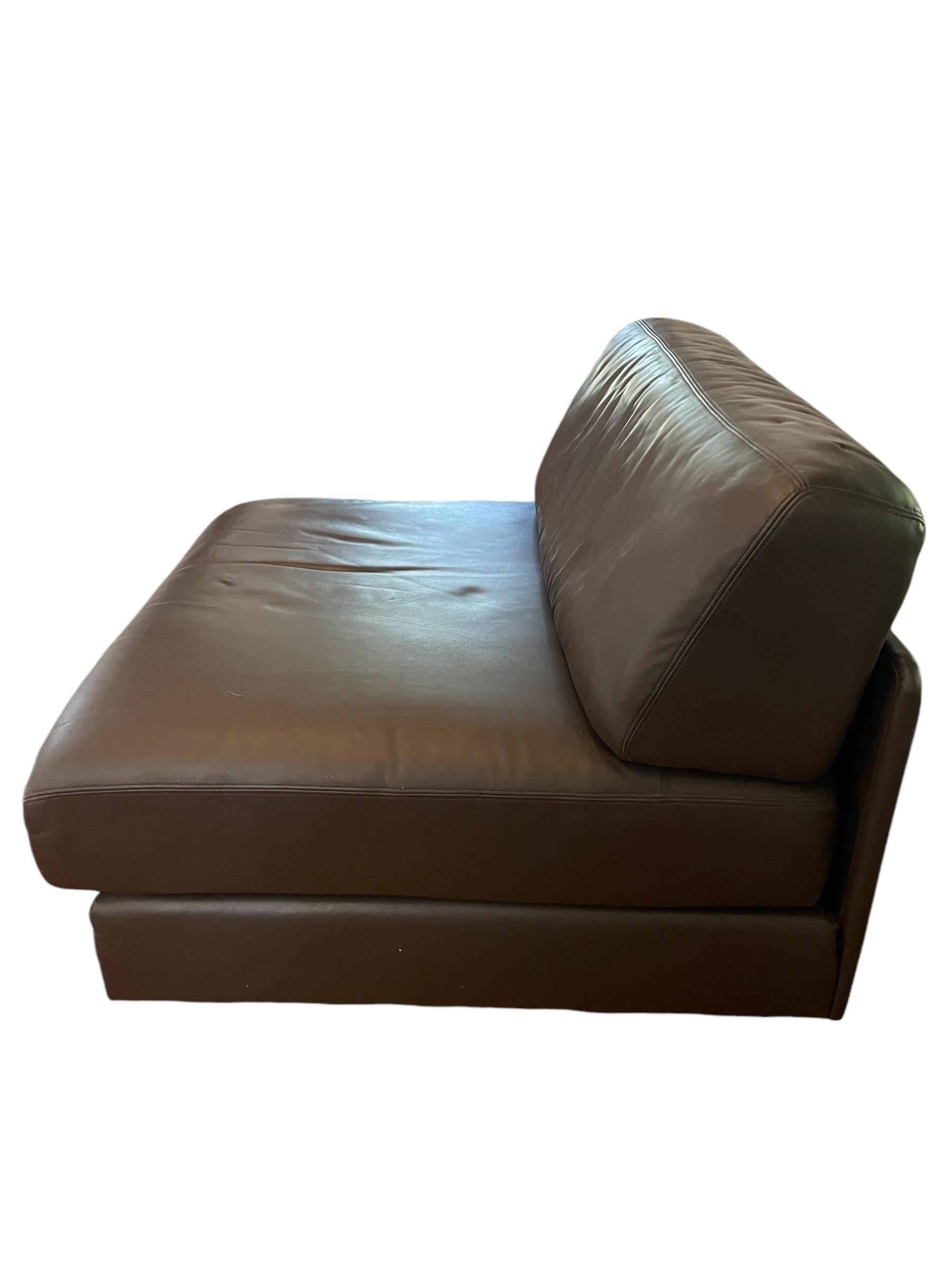 De Sede DS-76 Modular Sleeper Sofa Brown Leather De Sede Sectional Sofa Couch 5
