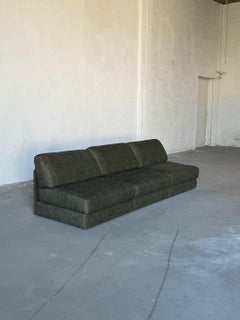 De Sede DS-76 Modular Sofa – 3-Seat Configuration, Restored, Velvet Upholstery