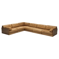 De Sede ‘DS-76’ Modular Sofa in Cognac Patinated Leather