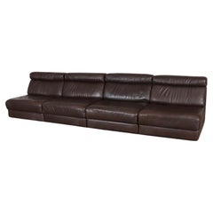 De Sede DS-77 Sofa Bed In Brown Leather, Switzerland 1970s