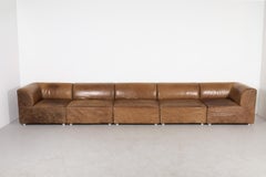 Canapé modulable de Sede DS-76 Style, 5 éléments, en cuir naturel