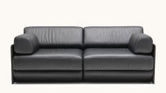 De Sede DS 76 Two-Seat Sofa Bed in Black Upholstery by De Sede Design Team