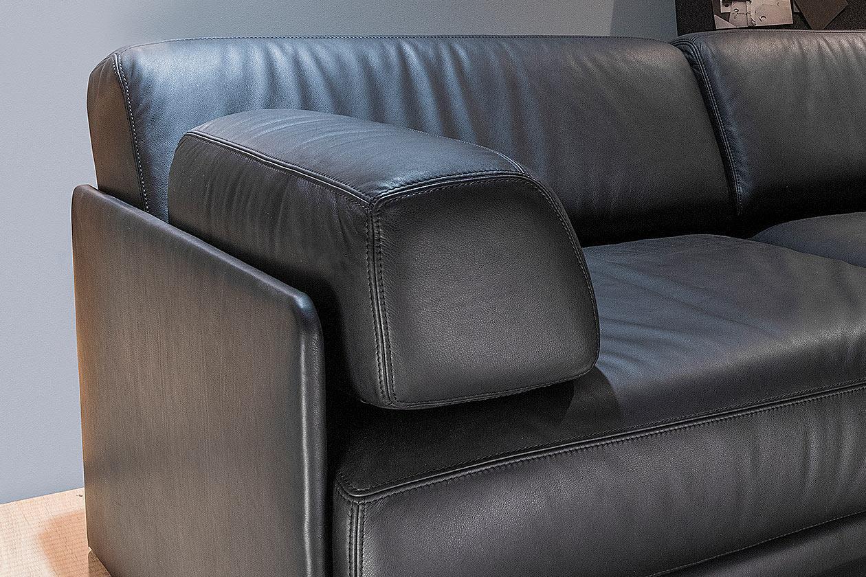 De Sede DS 76 Zweisitzer-Sofabett mit schwarzer Polsterung von De Sede Design Team (Leder) im Angebot