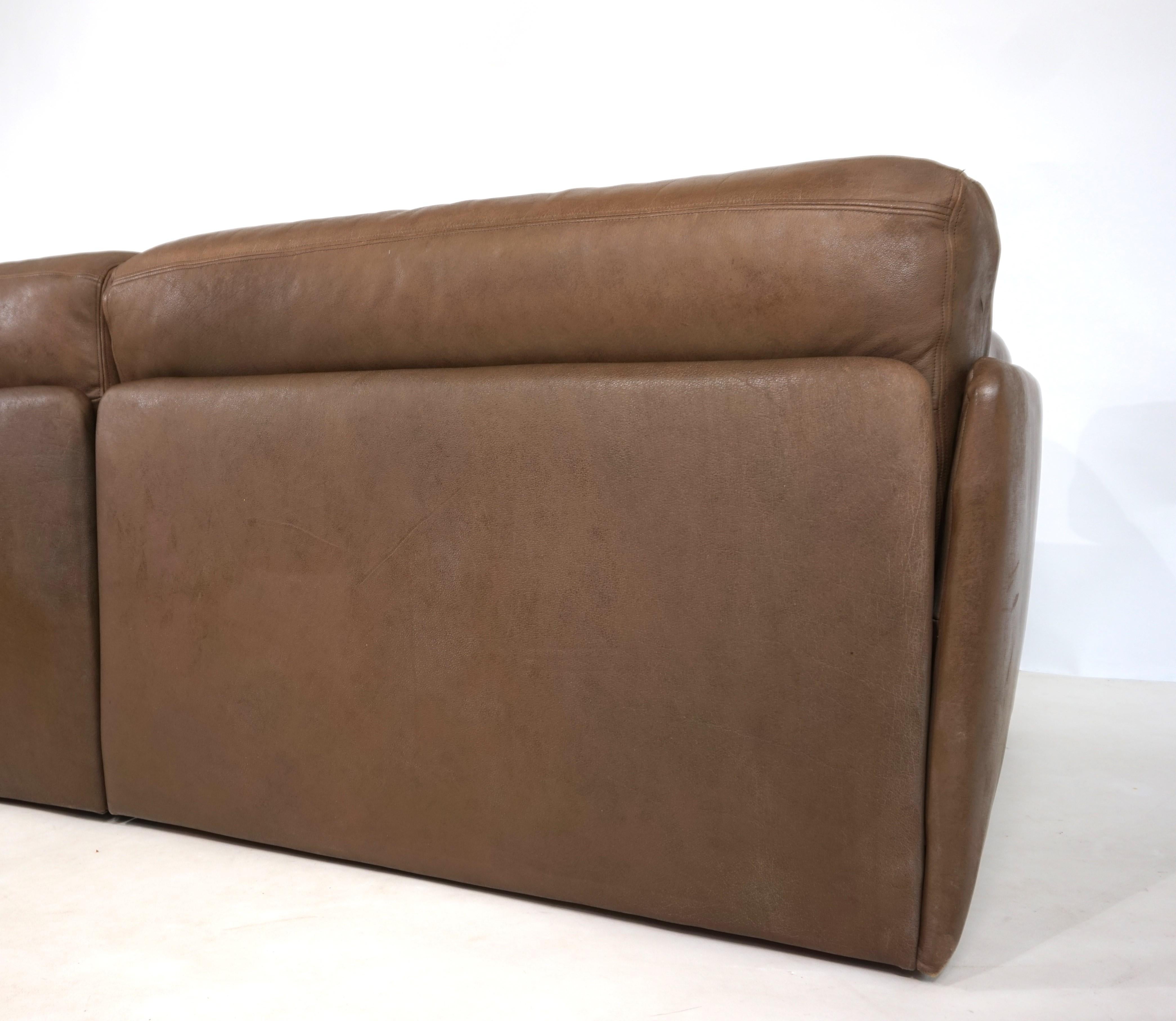 De Sede DS-76, zweisitziges Ledersofa, 1970 im Angebot 7