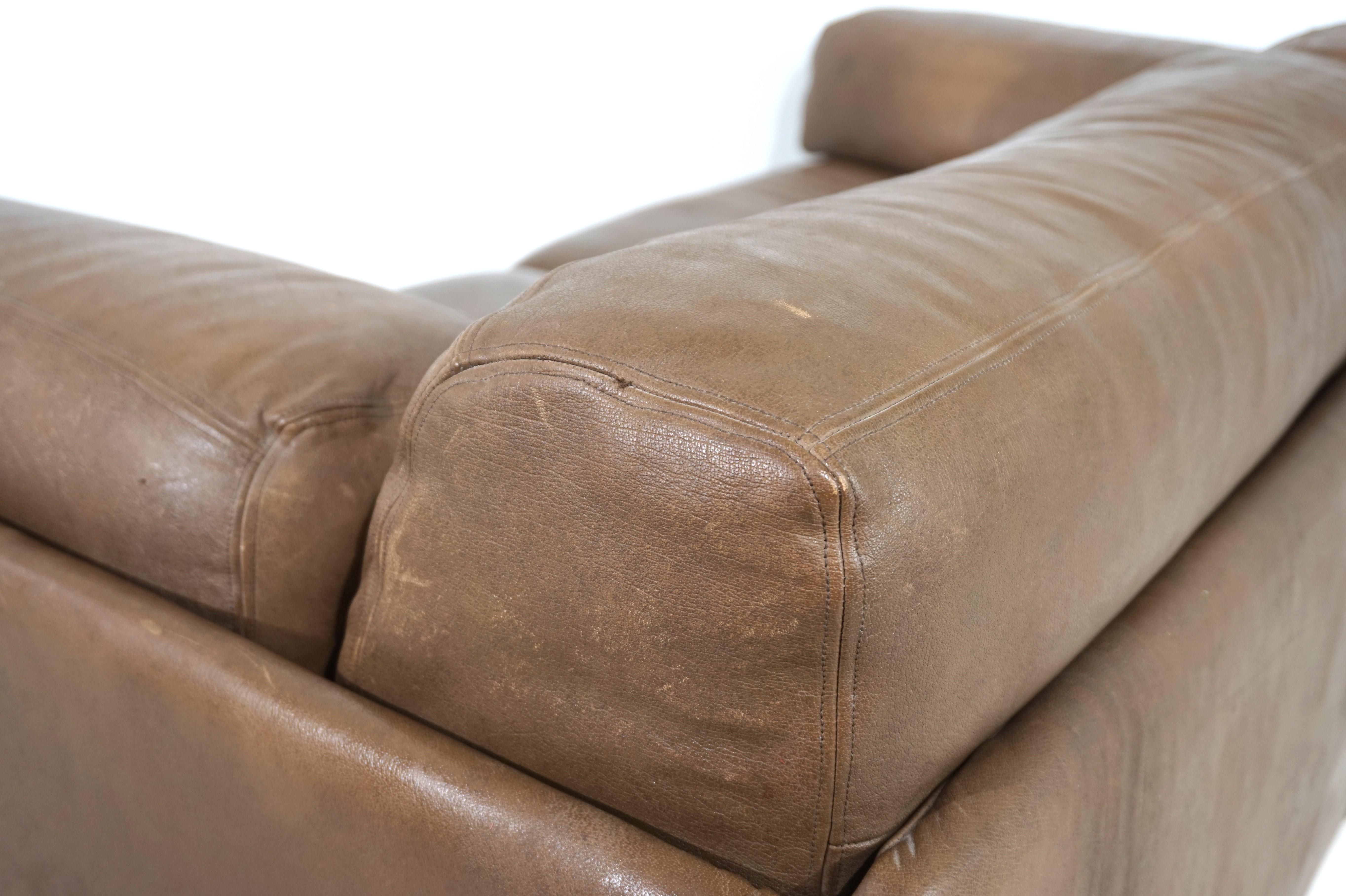 De Sede DS-76, zweisitziges Ledersofa, 1970 im Angebot 9