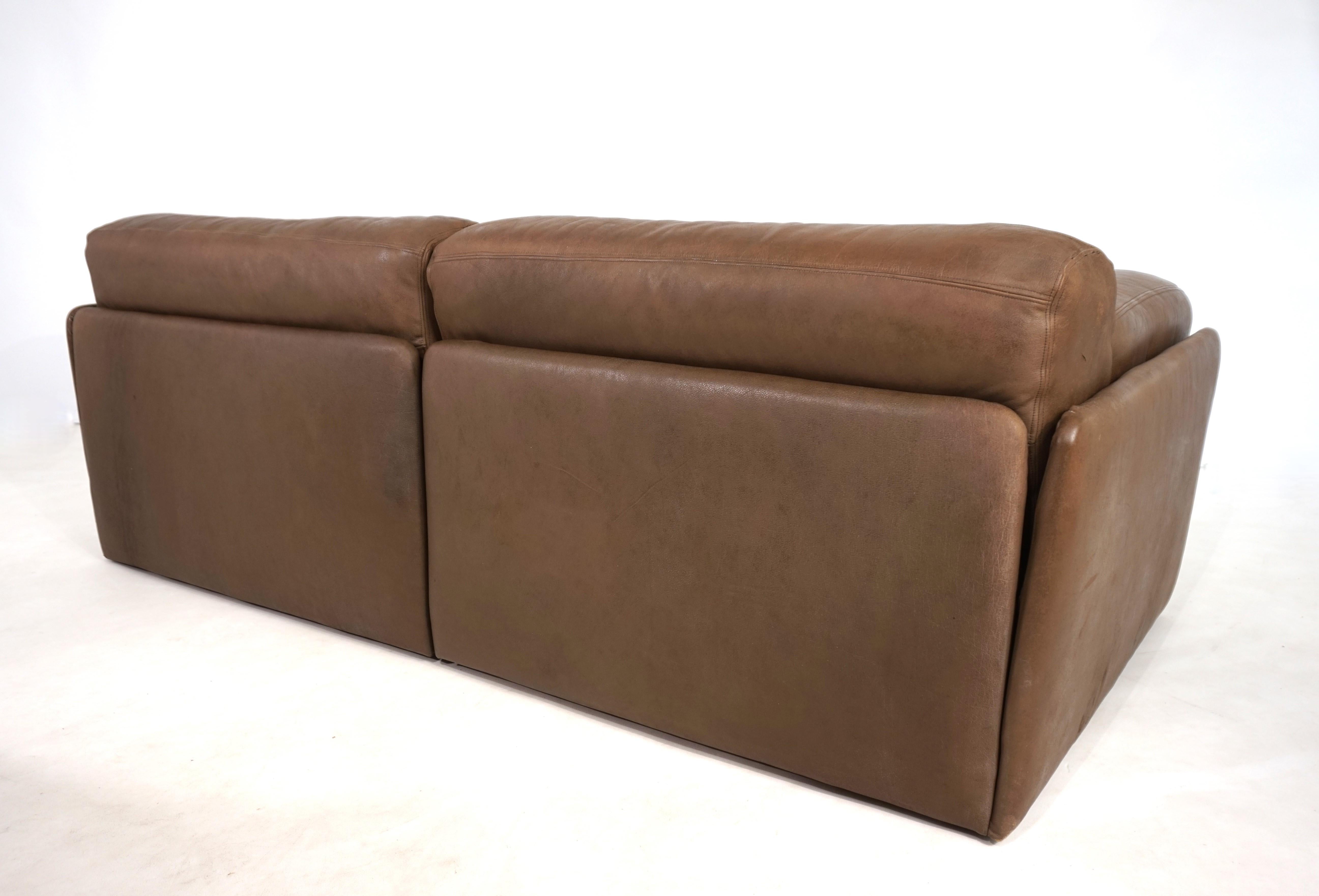 De Sede DS-76, zweisitziges Ledersofa, 1970 im Angebot 11