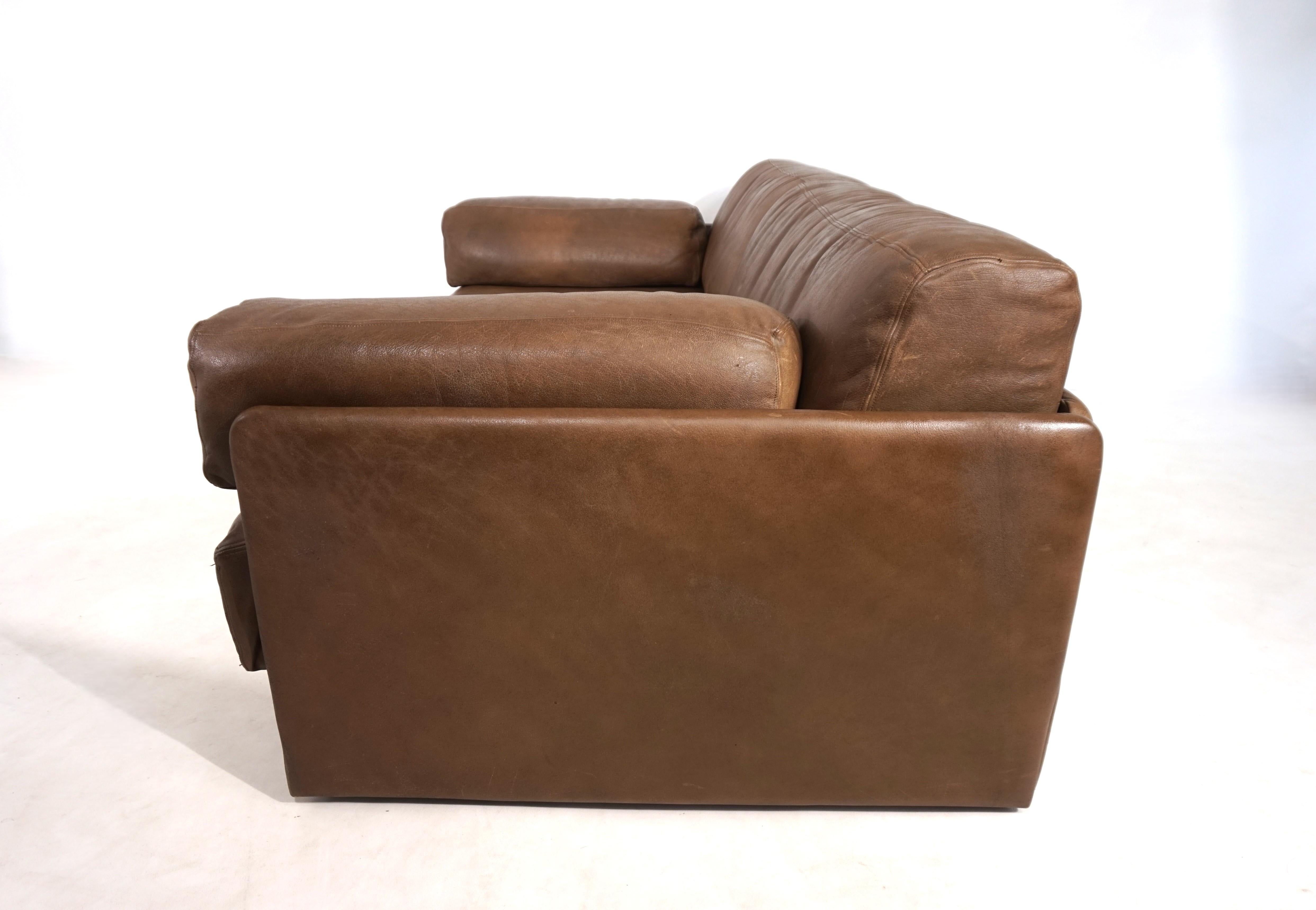 De Sede DS-76, zweisitziges Ledersofa, 1970 (Schweizerisch) im Angebot