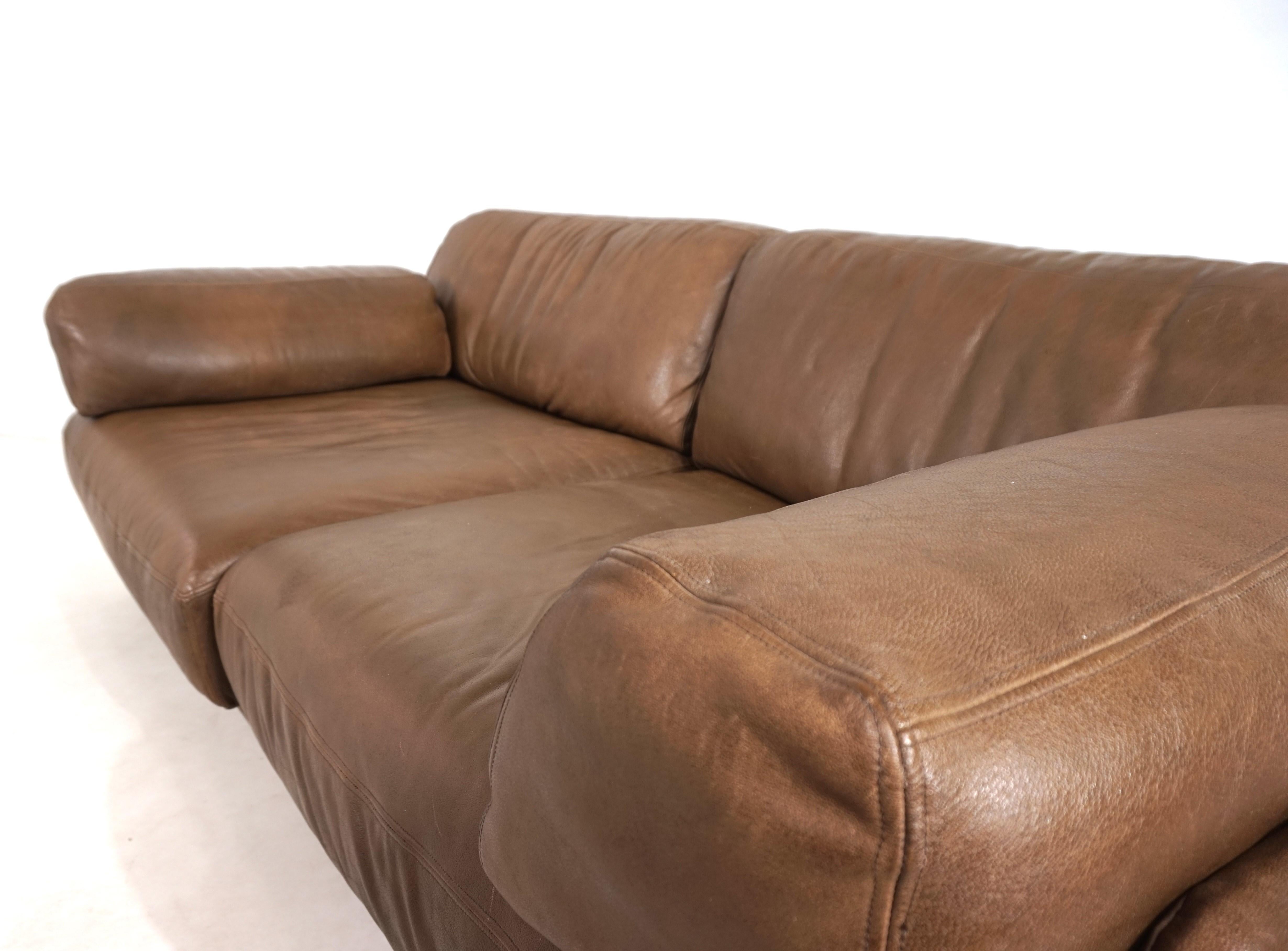 De Sede DS-76, zweisitziges Ledersofa, 1970 im Angebot 3