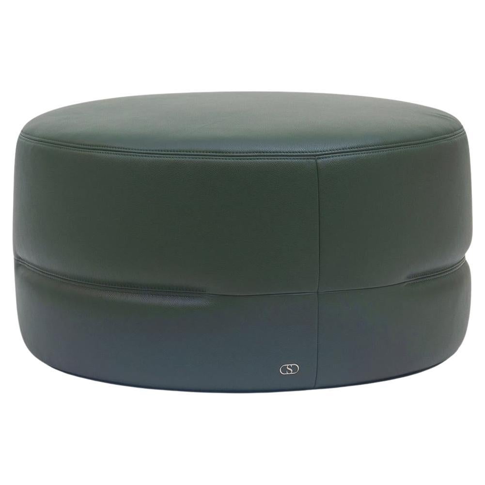 De Sede DS-760 Large Ottoman in Jade Upholstery by Geckeler Michels For Sale