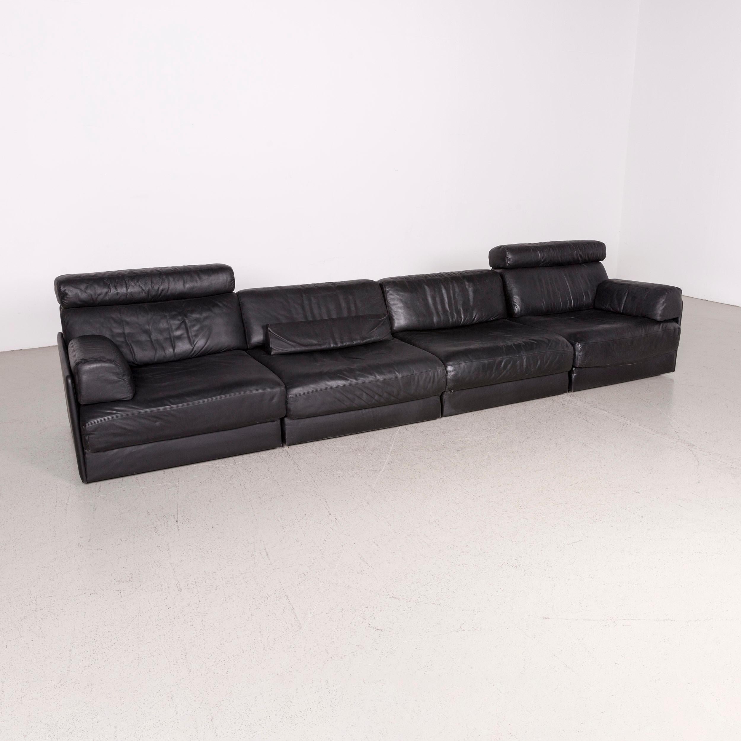 We bring to you a de Sede ds 77 designer leather sofa black four-seat genuine leather.

Product measurements in centimeters:

Depth 100
Width 375
Height 70
Seat-height 40
Rest-height 60
Seat-depth 60
Seat-width 320
Back-height 40.

 