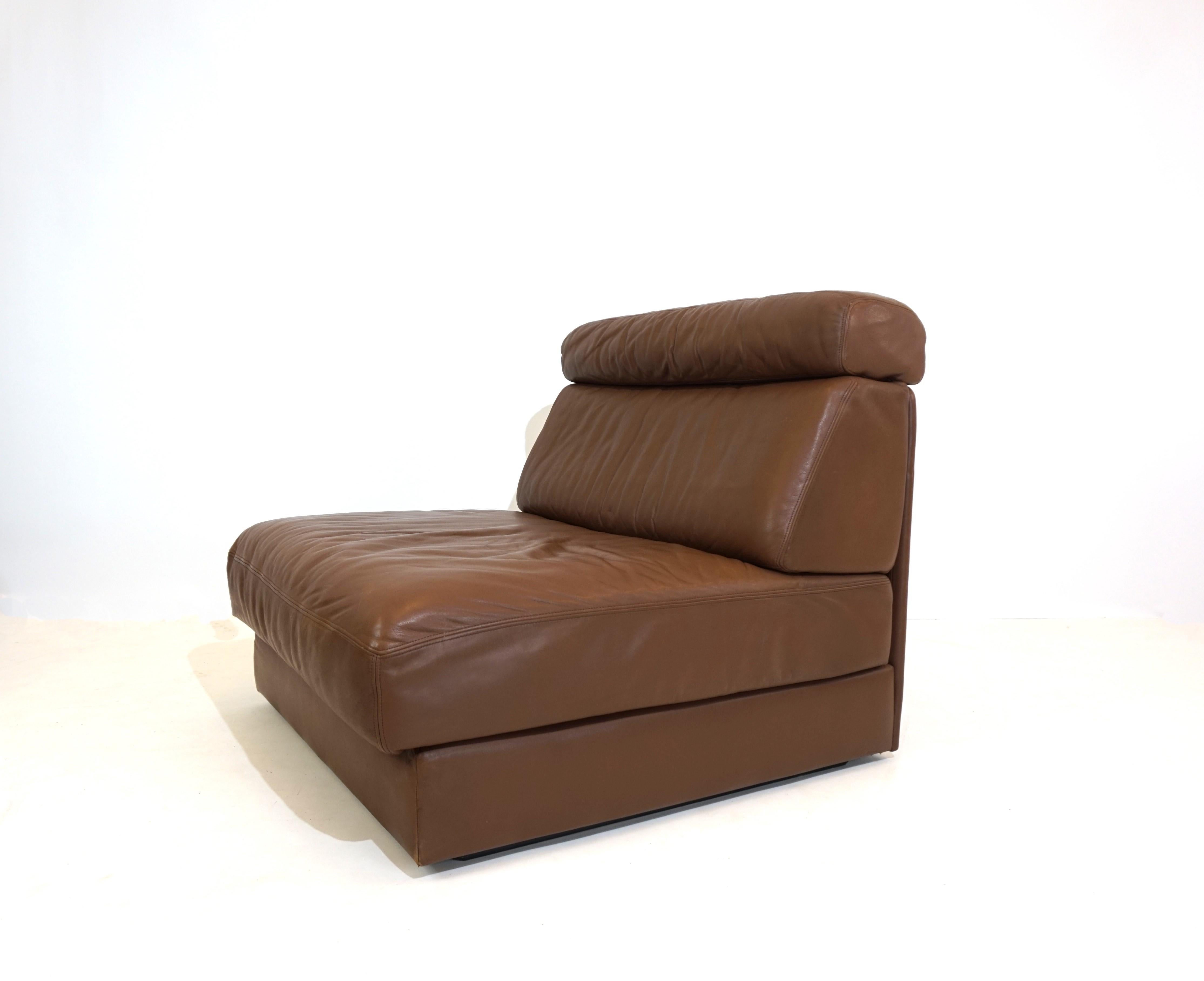 De Sede DS 77 leather modular sofa with ottoman 5