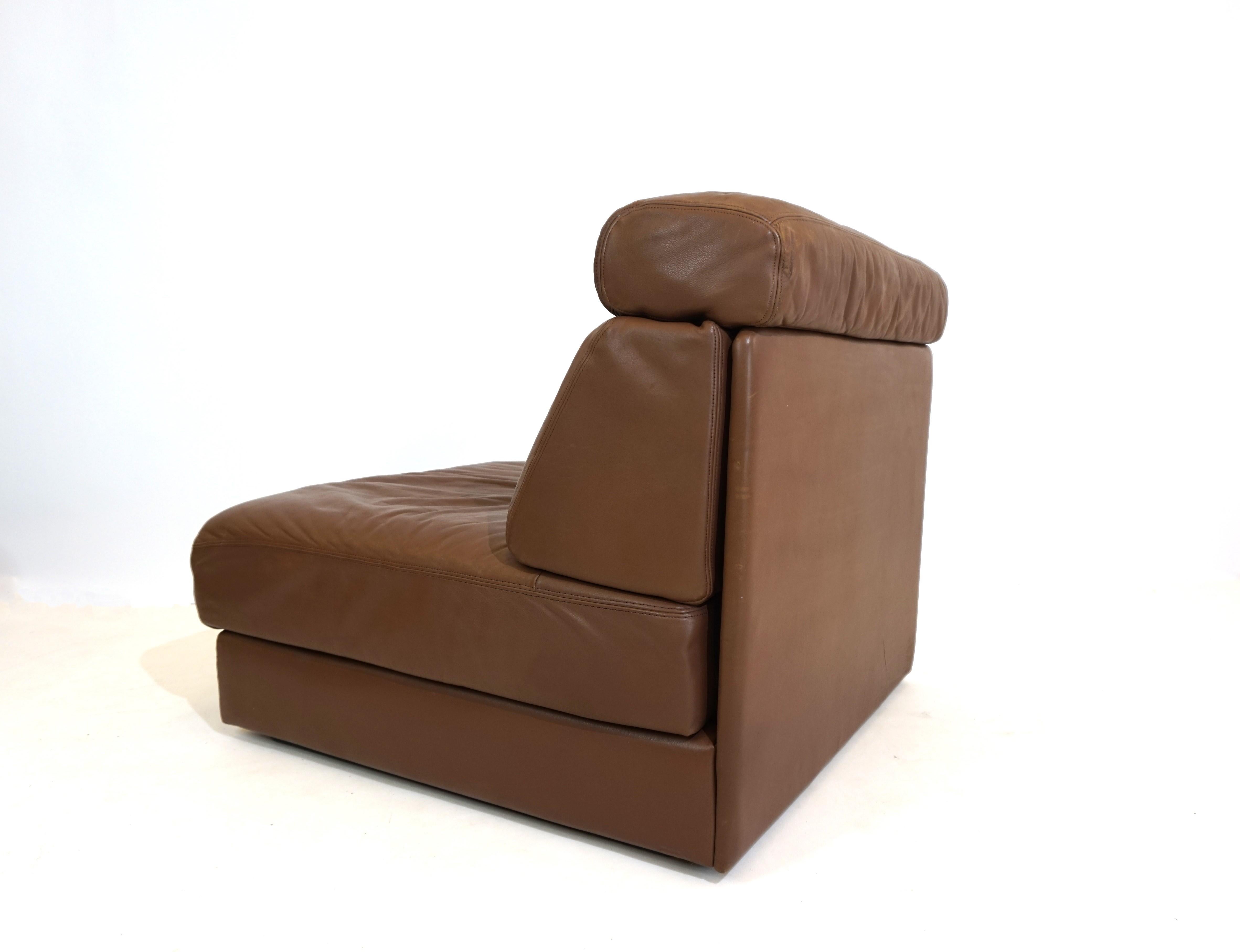 De Sede DS 77 leather modular sofa with ottoman 11