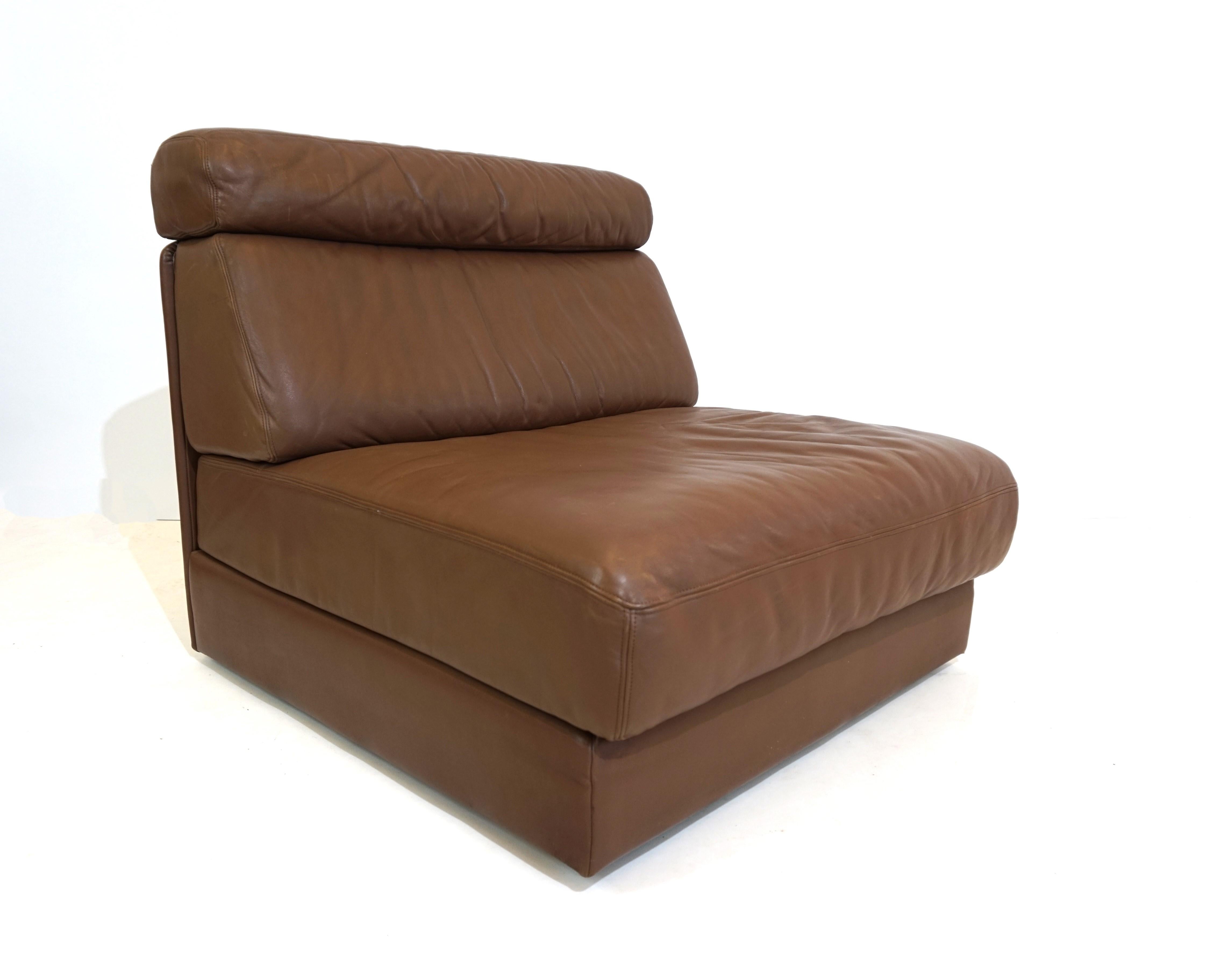 De Sede DS 77 leather modular sofa with ottoman 13