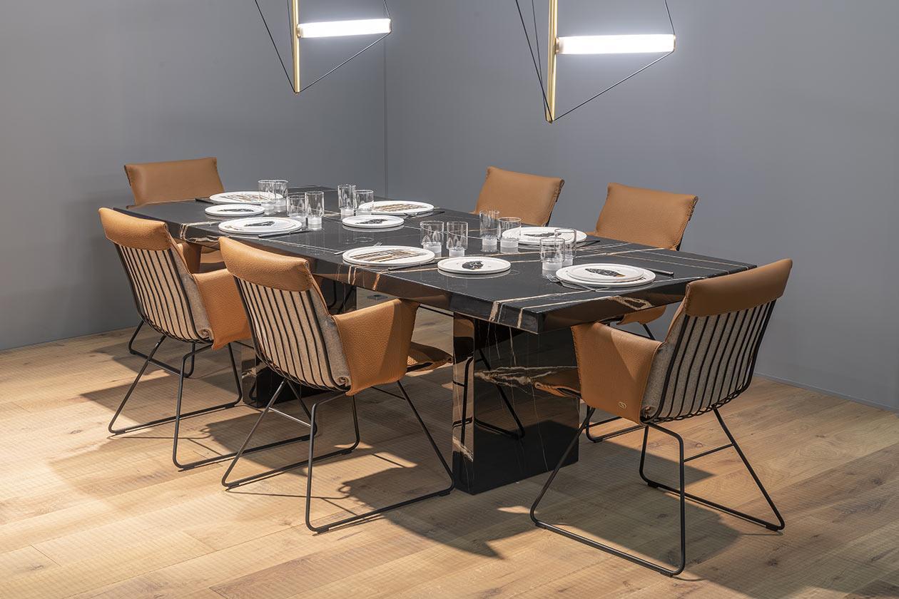 Table de salle à manger De Sede DS-788/96 Sahara Noir Stone par De Sede Design Team Neuf - En vente à Brooklyn, NY
