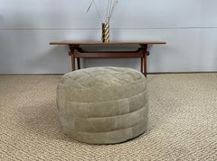 De Sede DS-80 Creme Patchwork Suede Leather Pouf, Ottoman, DeSede Switzerland