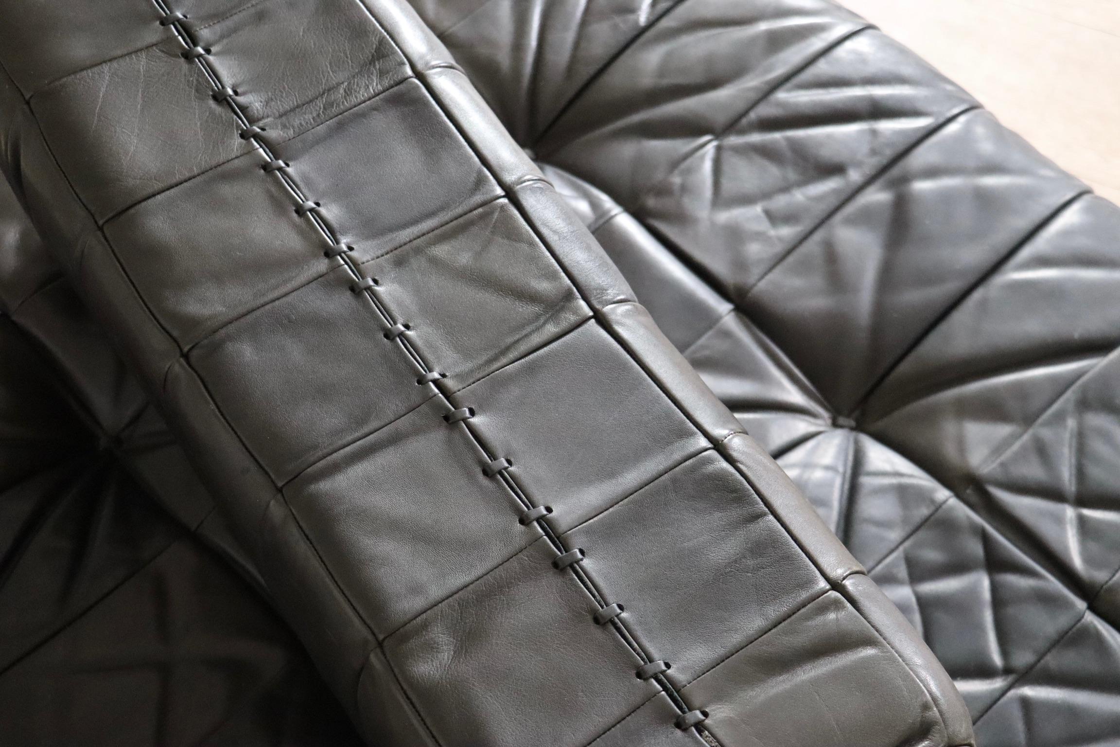 De Sede DS-80 daybed in brown patchwork leather, Switzerland 1970s 13