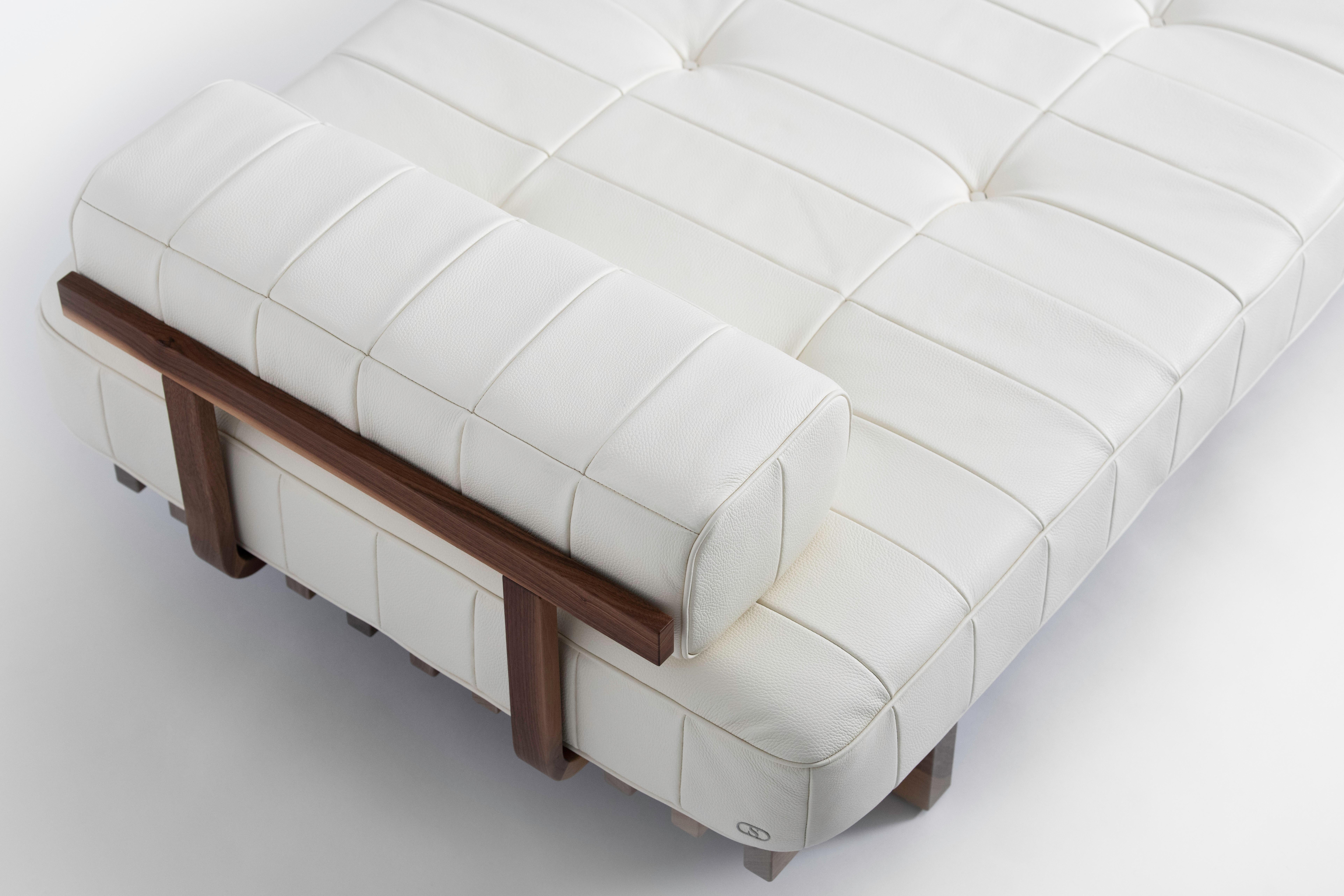 Leather De Sede DS 80 Daybed in Teak Upholstery by De Sede Design Team For Sale