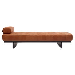 Daybed De Sede DS 80 con rivestimento in teak di De Sede Design Team