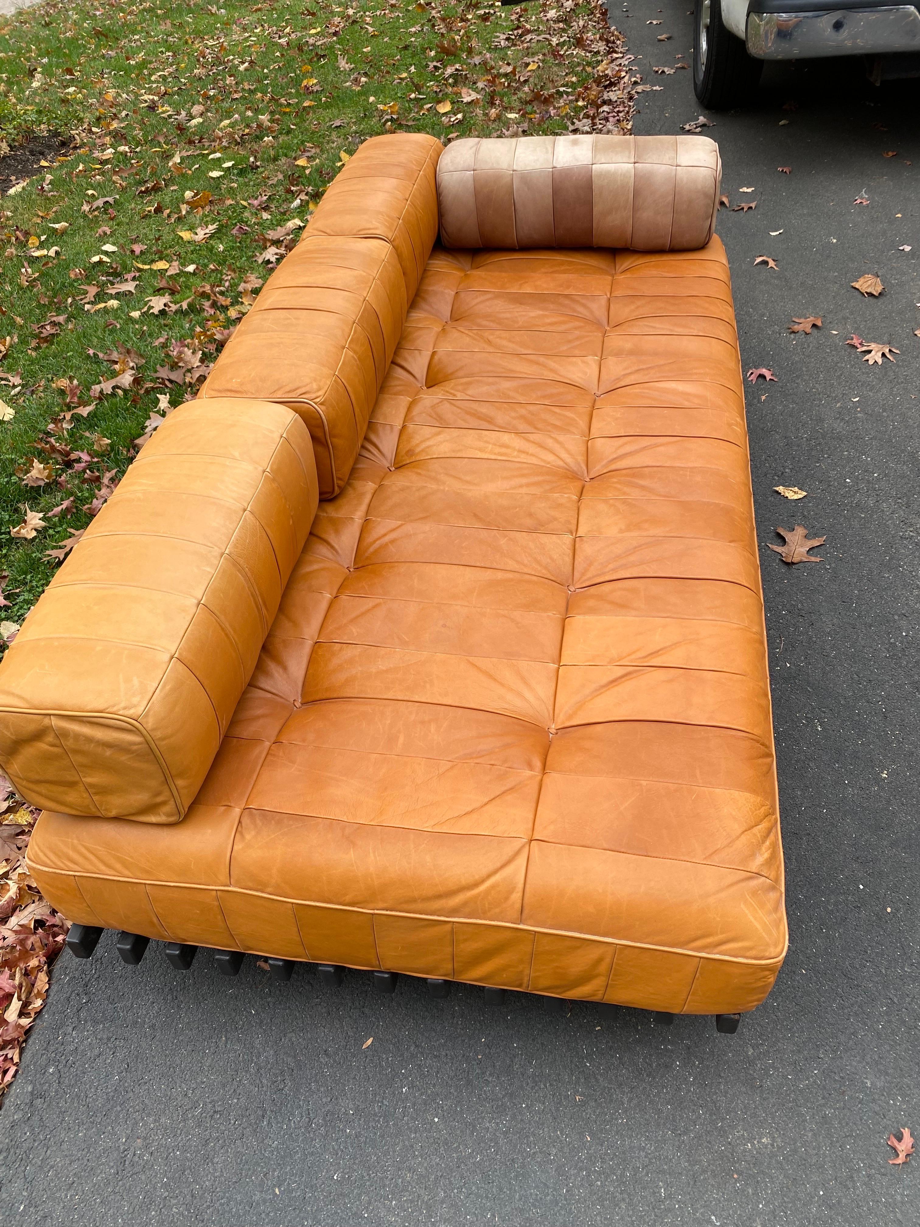 German De Sede DS 80 Leather Daybed For Sale