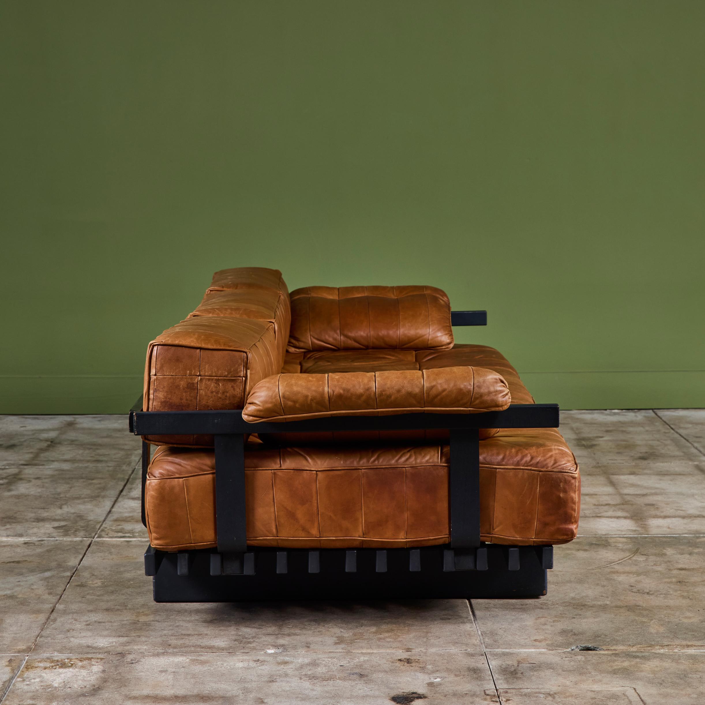 De Sede DS 80 Lit de jour en cuir patchwork avec Bolsters en vente 3
