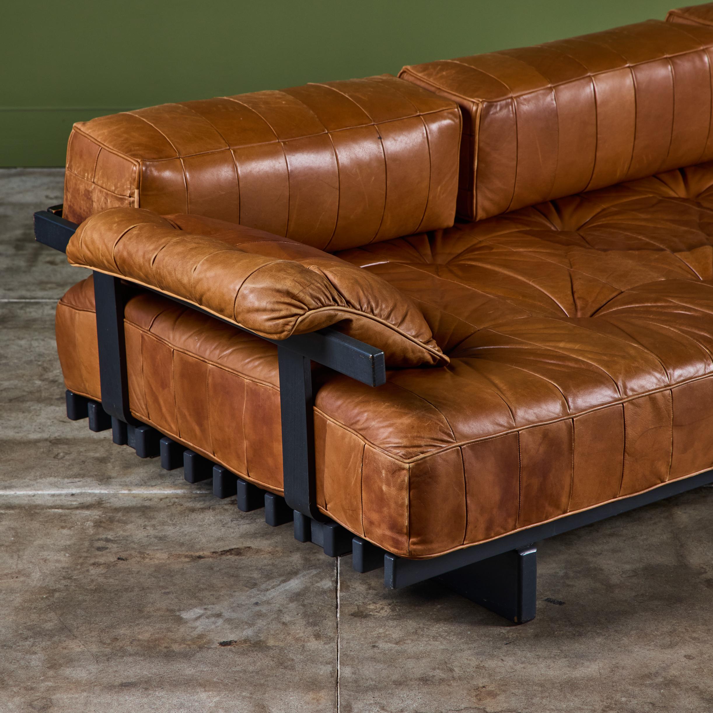 De Sede DS 80 Lit de jour en cuir patchwork avec Bolsters en vente 7