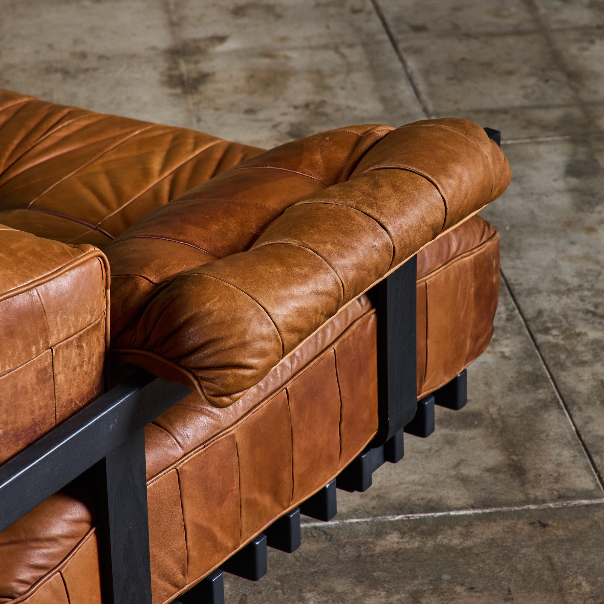 De Sede DS 80 Lit de jour en cuir patchwork avec Bolsters en vente 12