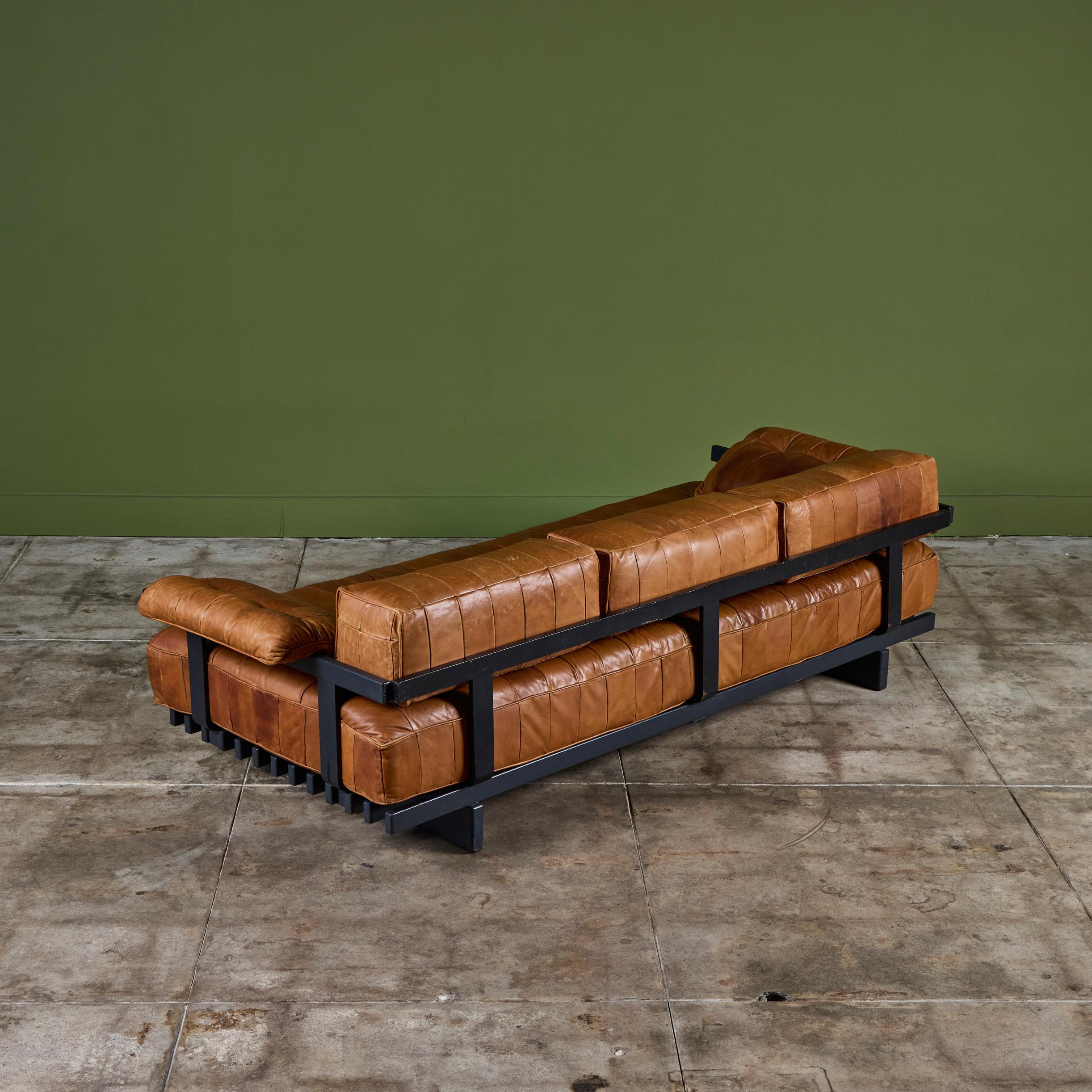 Cuir De Sede DS 80 Lit de jour en cuir patchwork avec Bolsters en vente