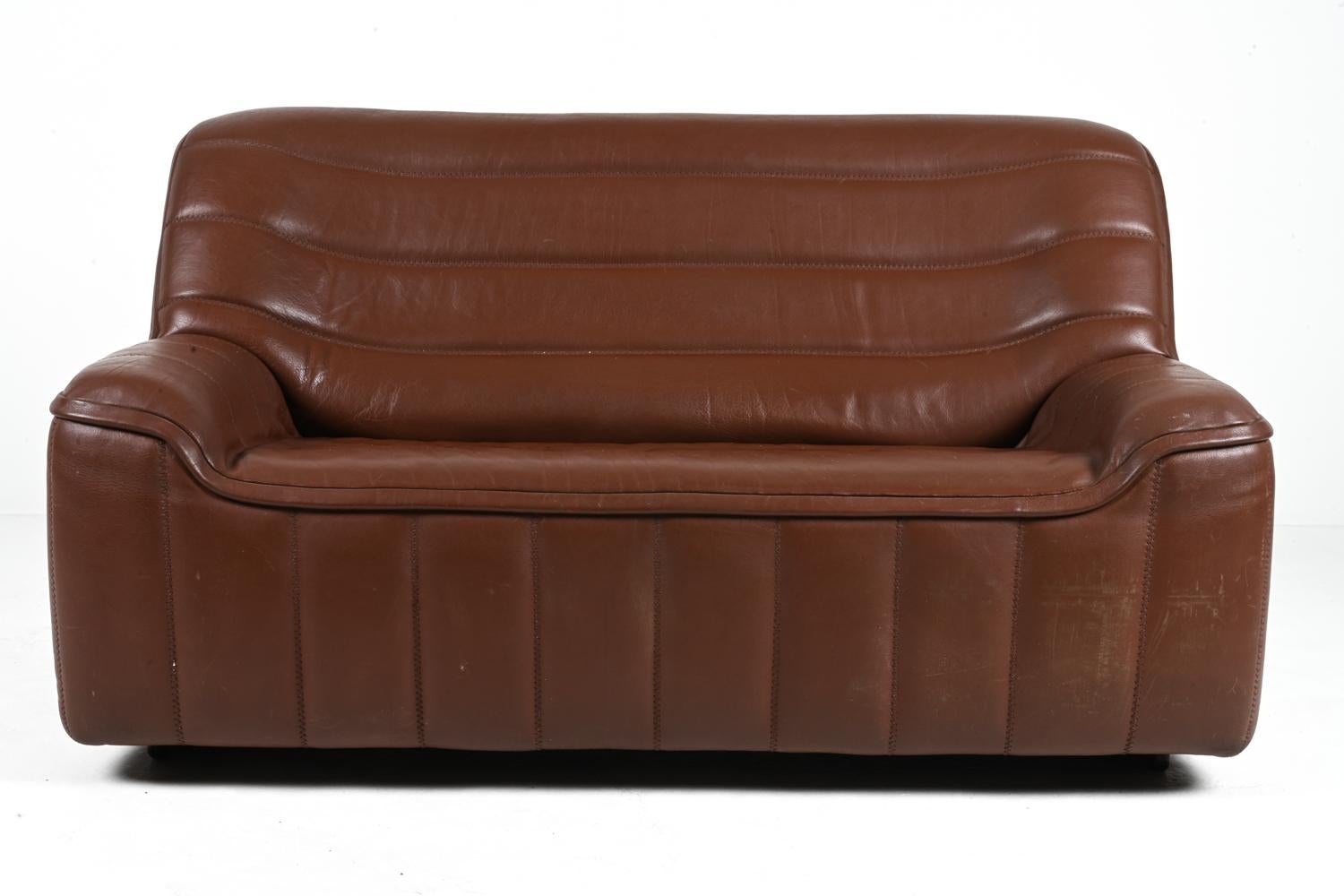 20th Century De Sede DS-84 Leather Two-Seat Sofa, c. 1970's For Sale