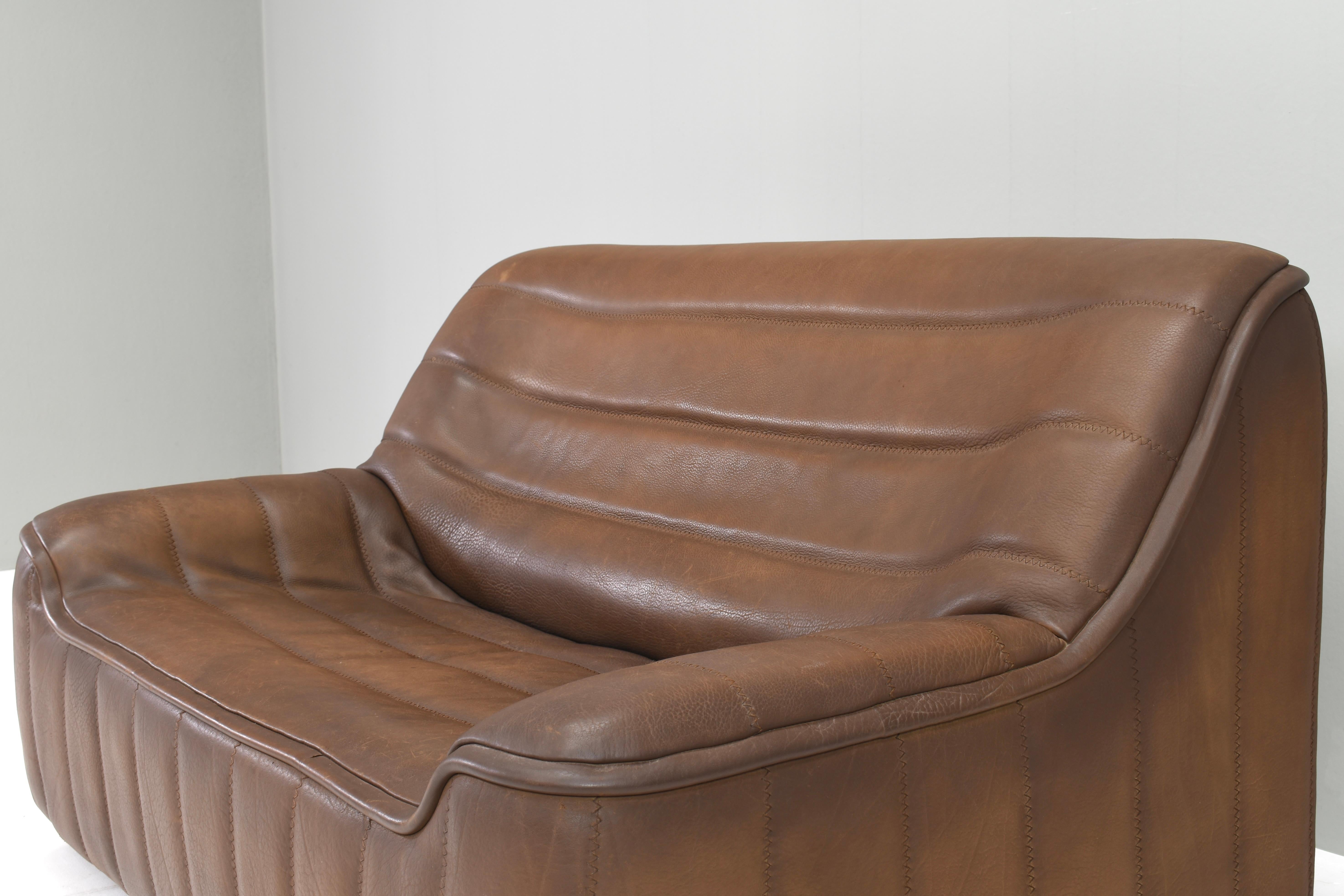 Leather De Sede DS-84 Living room set in Tan Buffalo leather – Switzerland, circa 1970 For Sale