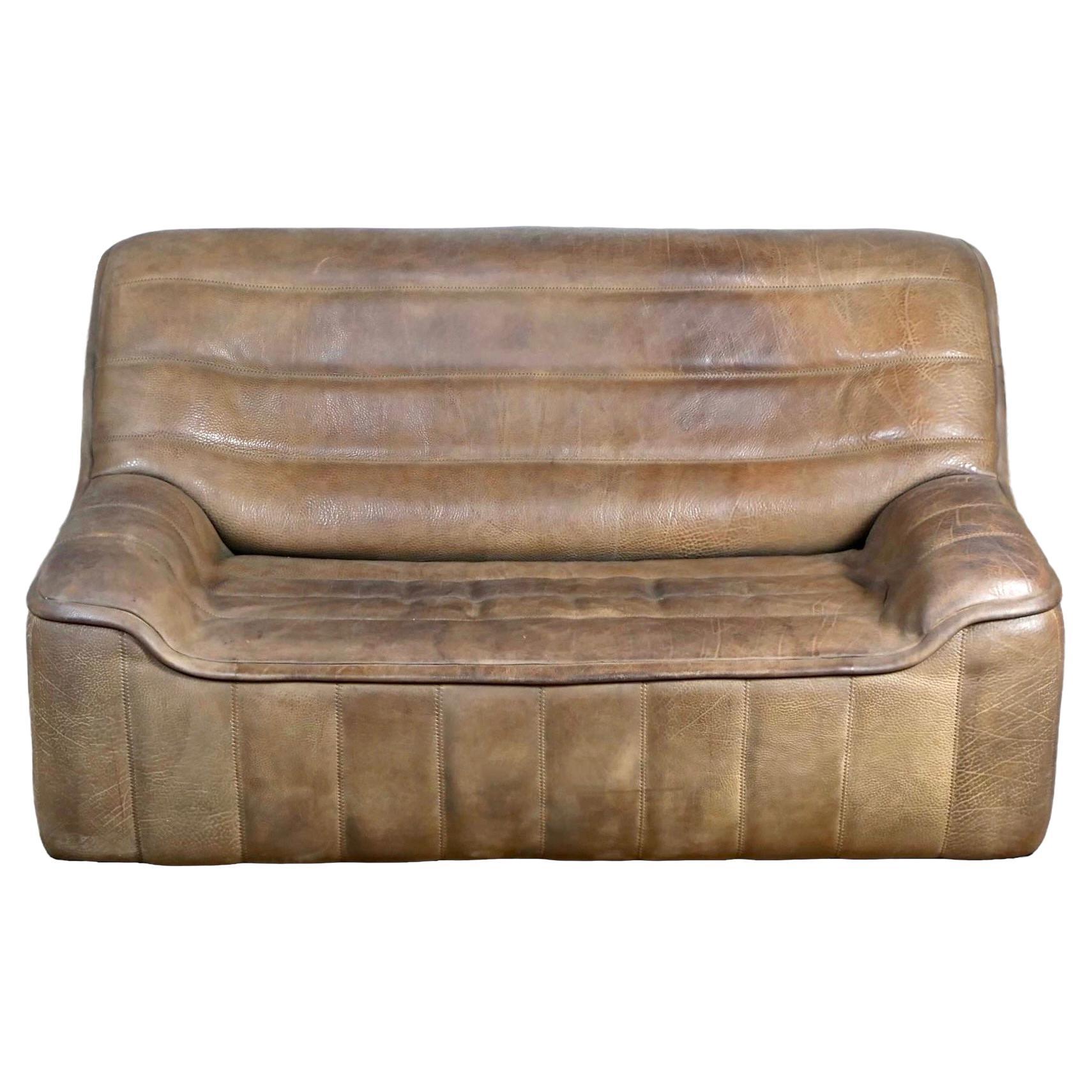 De Sede DS-84 sofa in taupe buffalo leather, 1970s, from Switzerland