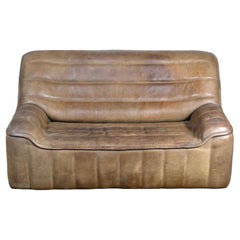 Retro De Sede DS-84 sofa in taupe buffalo leather, 1970s, from Switzerland