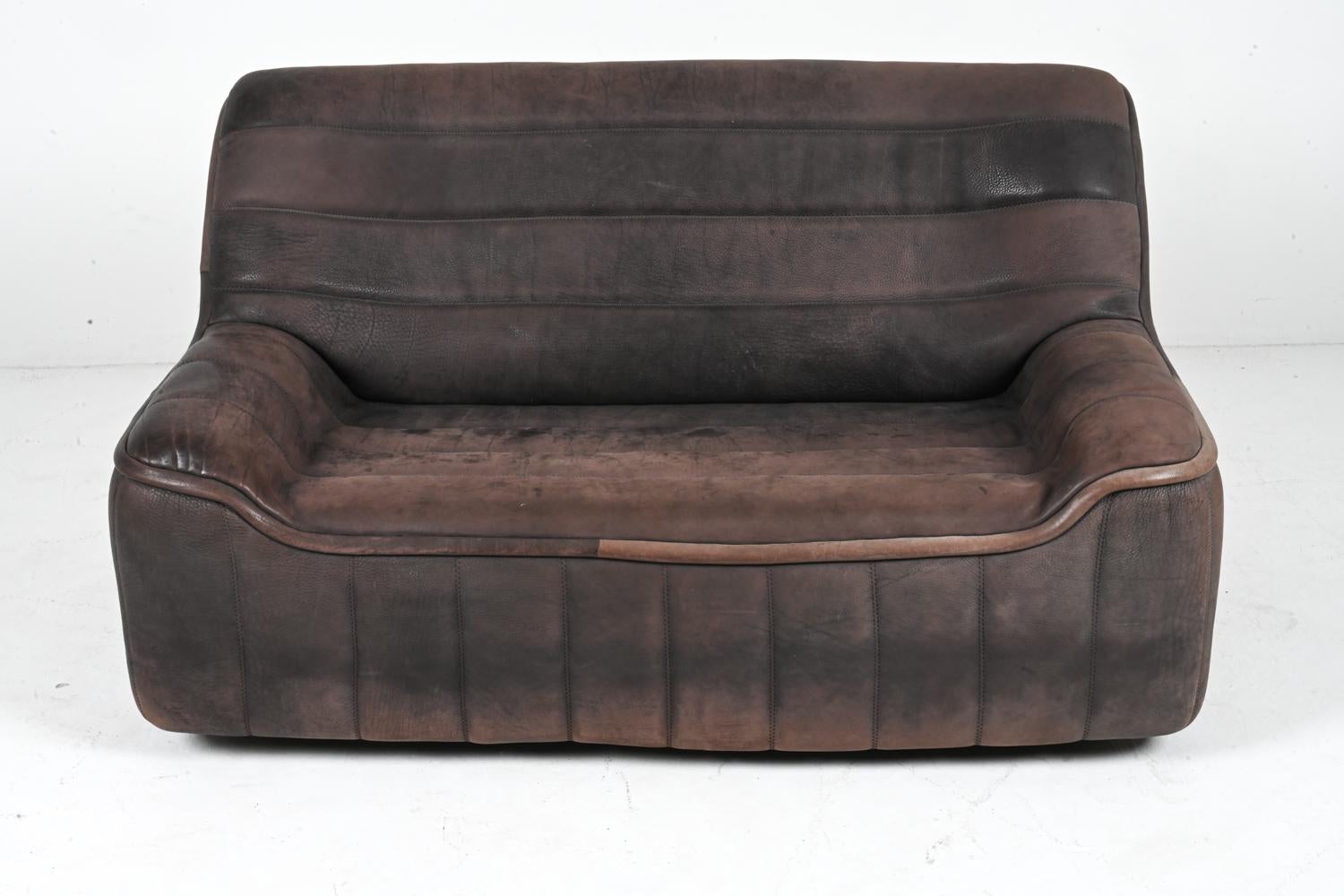 Swiss De Sede DS-84 Two-Seat Sofa in Buffalo Leather, c. 1970's