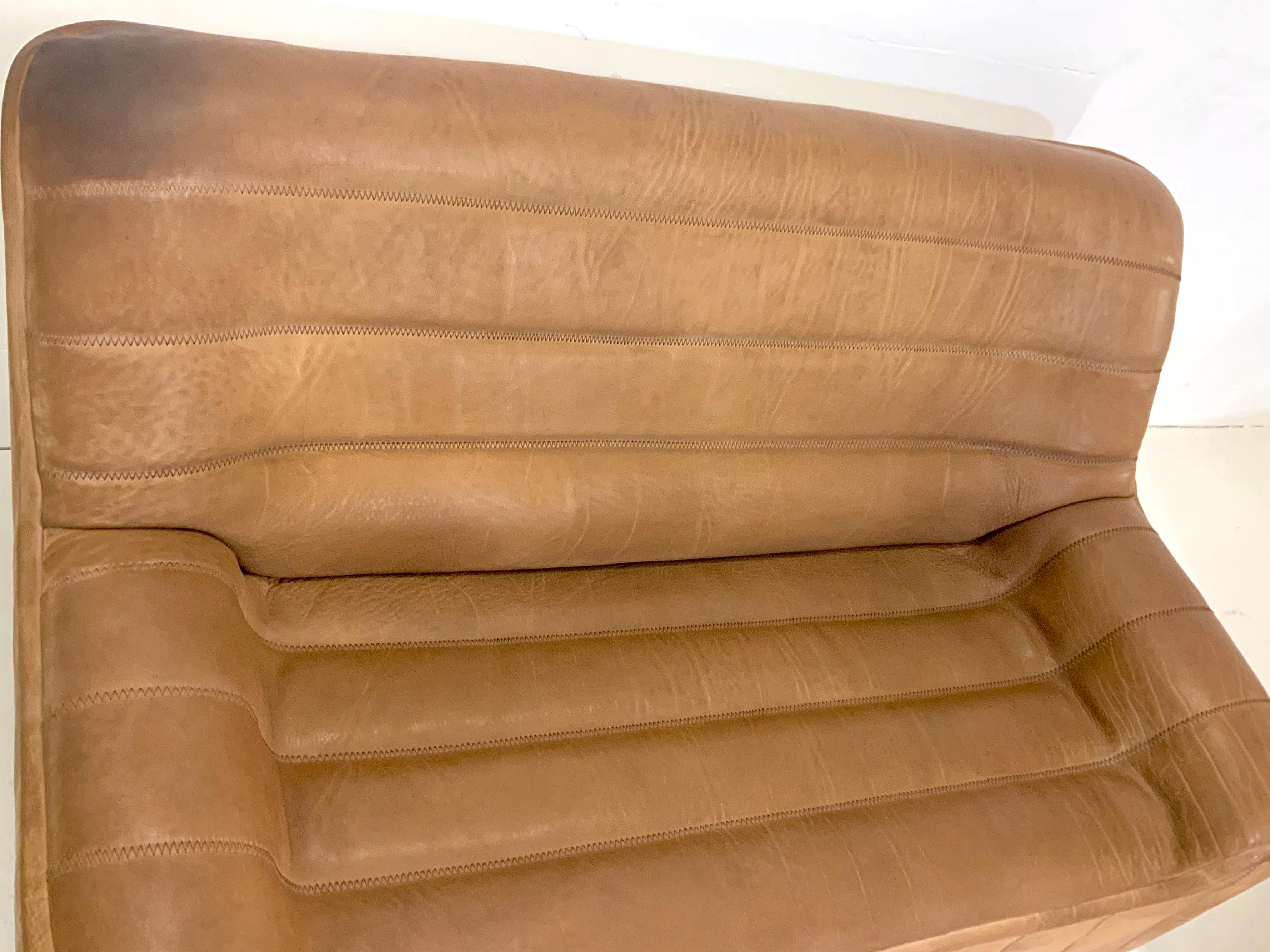 De Sede DS-84 Vintage Thick Buffalo Neck 2-Seat Leather Loveseat Sofa, 1970s 6