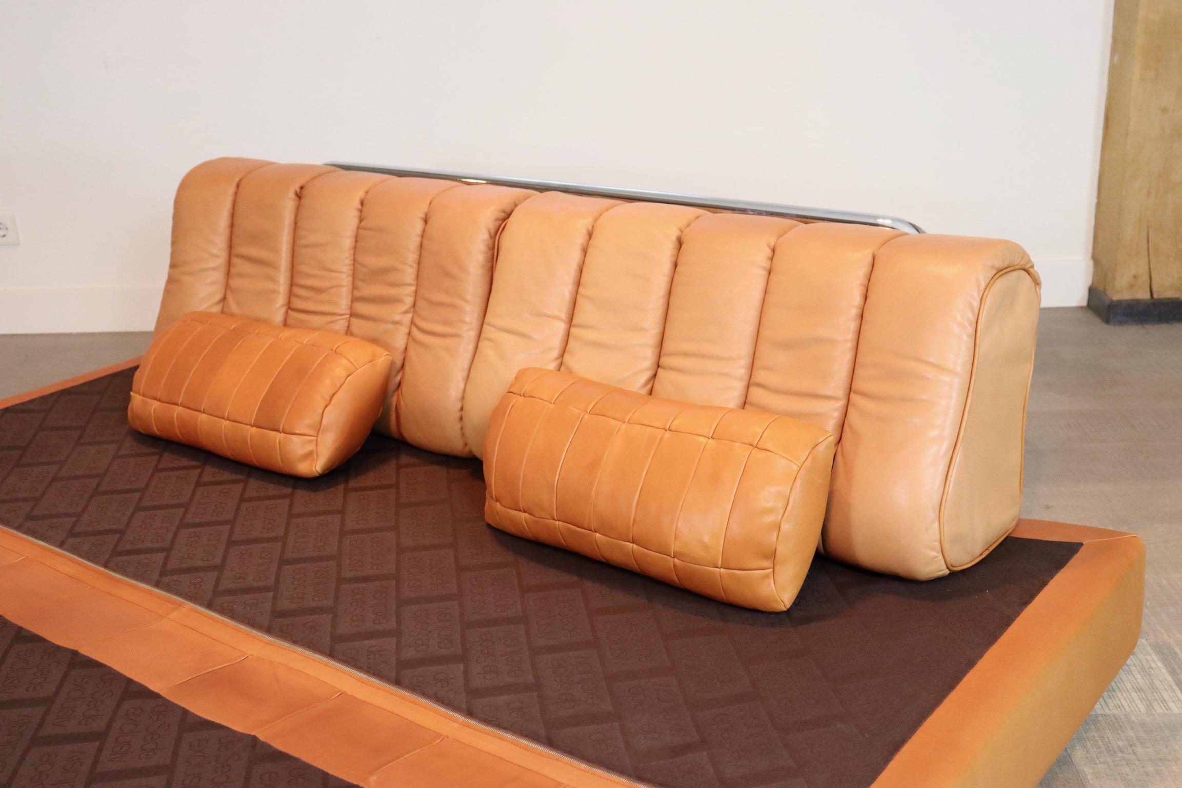 De Sede DS-85 Daybed and Lounge Chair in Cognac Leather, 1960s 10