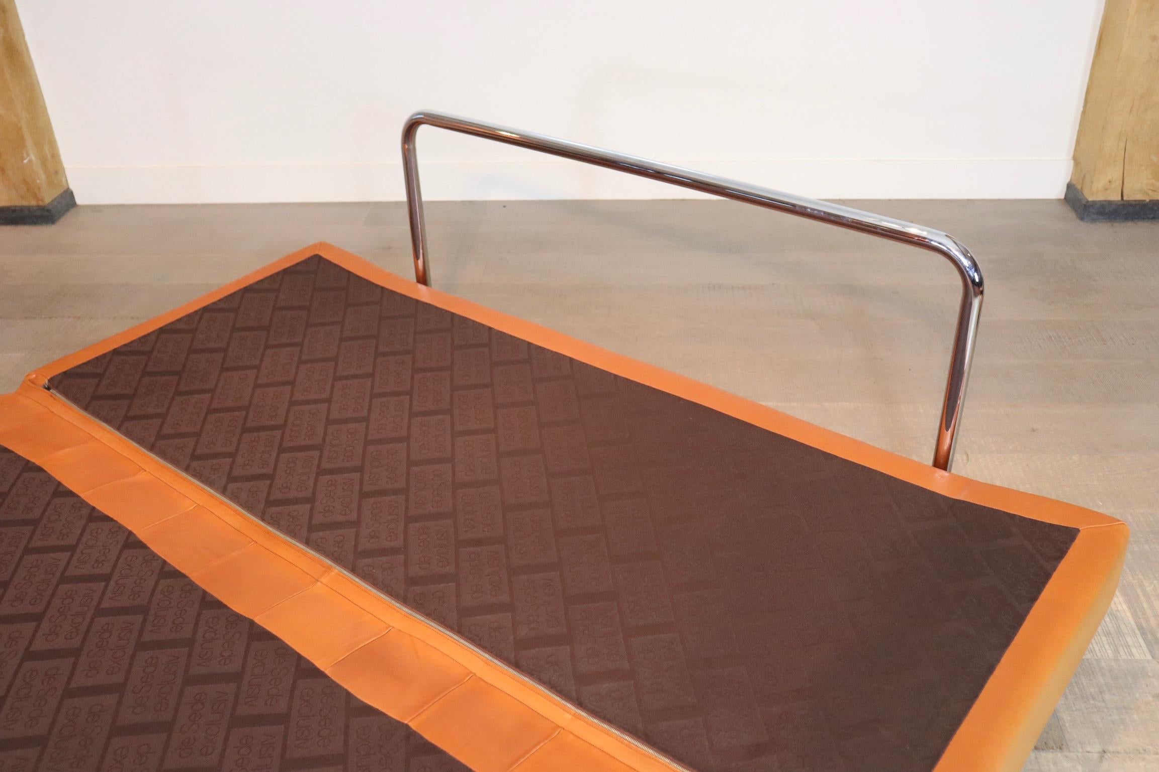 De Sede DS-85 Daybed and Lounge Chair in Cognac Leather, 1960s 11