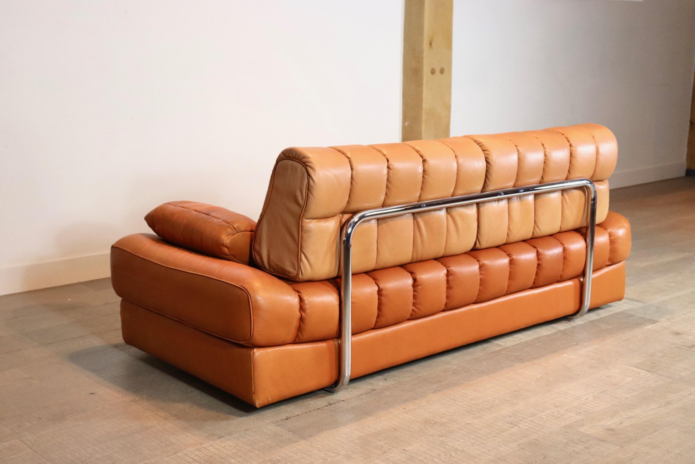 De Sede DS-85 Daybed and Lounge Chair in Cognac Leather, 1960s 13