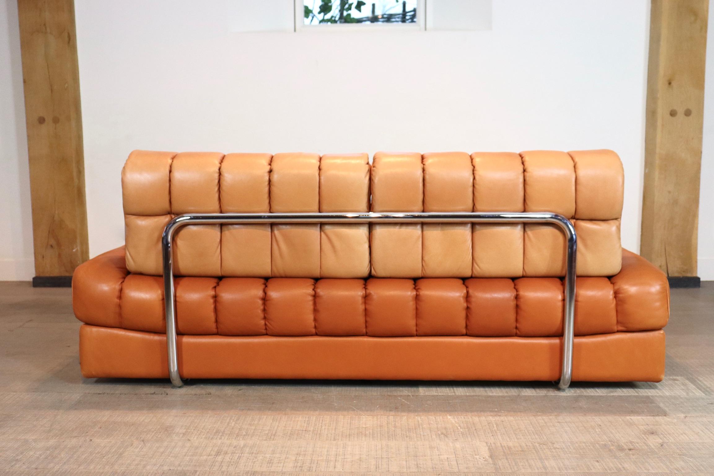 De Sede DS-85 Daybed and Lounge Chair in Cognac Leather, 1960s 14