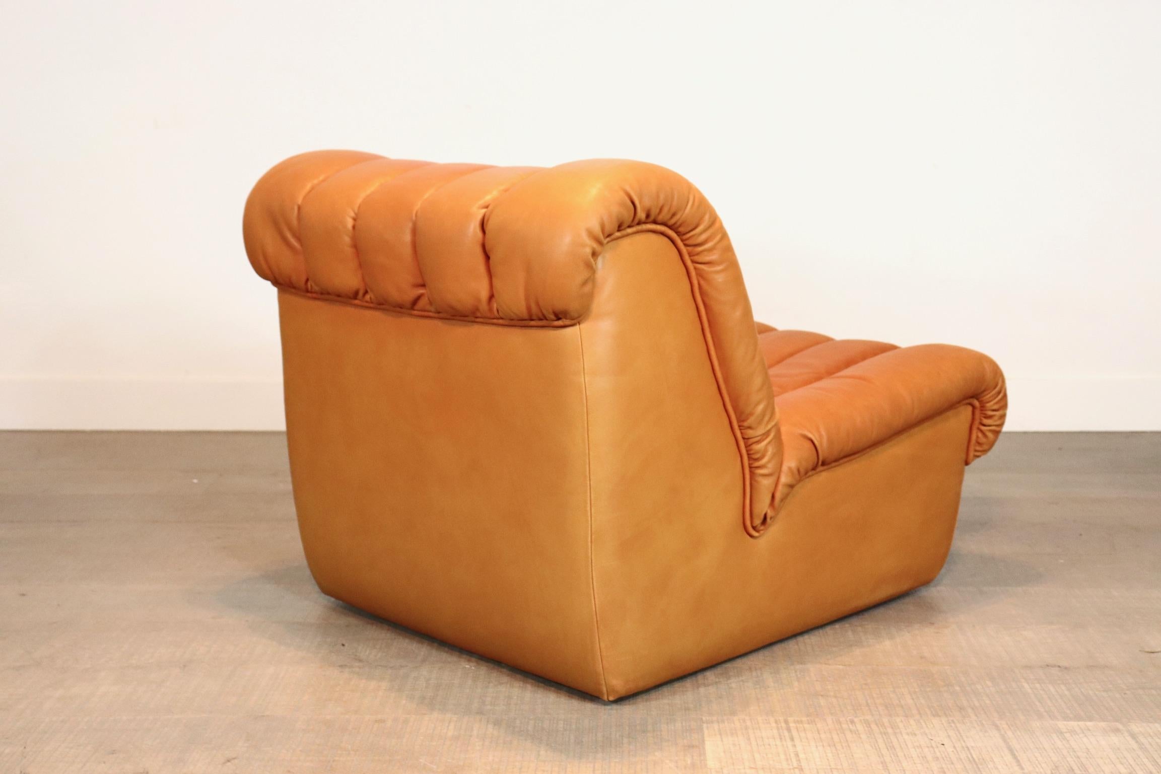 De Sede DS-85 Daybed and Lounge Chair in Cognac Leather, 1960s In Excellent Condition In ABCOUDE, UT