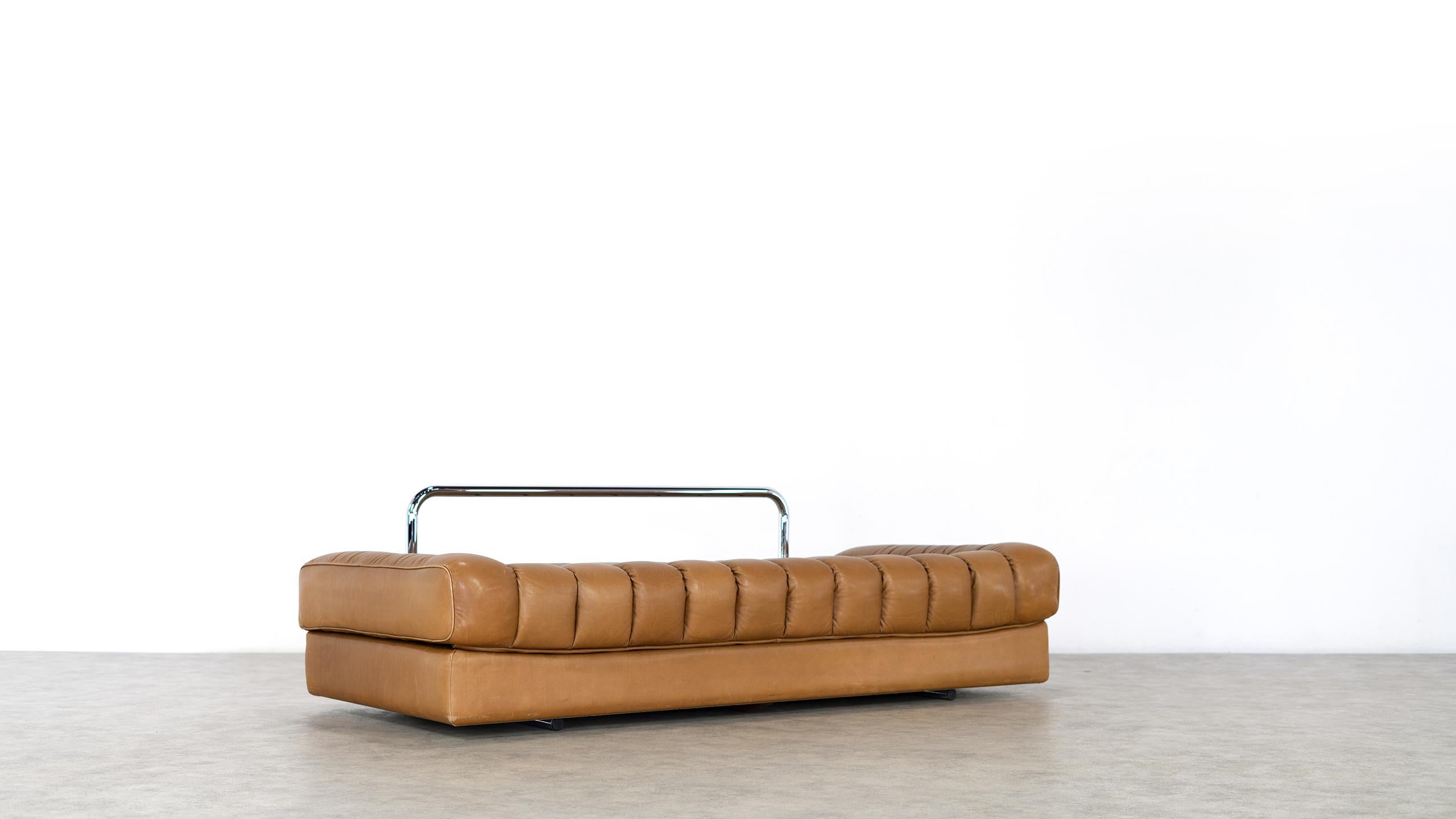 De Sede, DS 85 Daybed & Sofa, 1975 Swiss Vintage, Cognac Leather Vintage In Good Condition In Munster, NRW