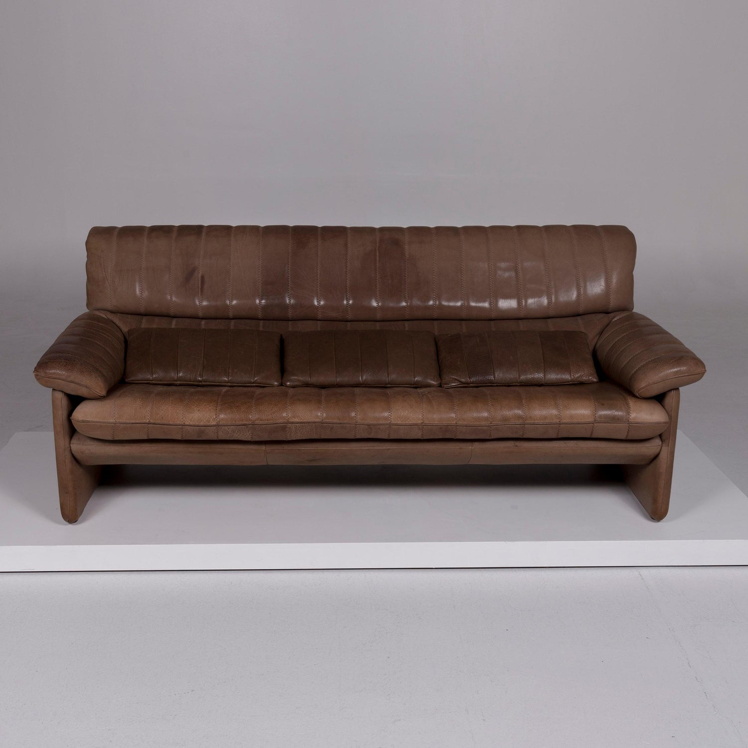 De Sede Ds 86 Designer Leder Sofa Garnitur Braun Dreisitzer